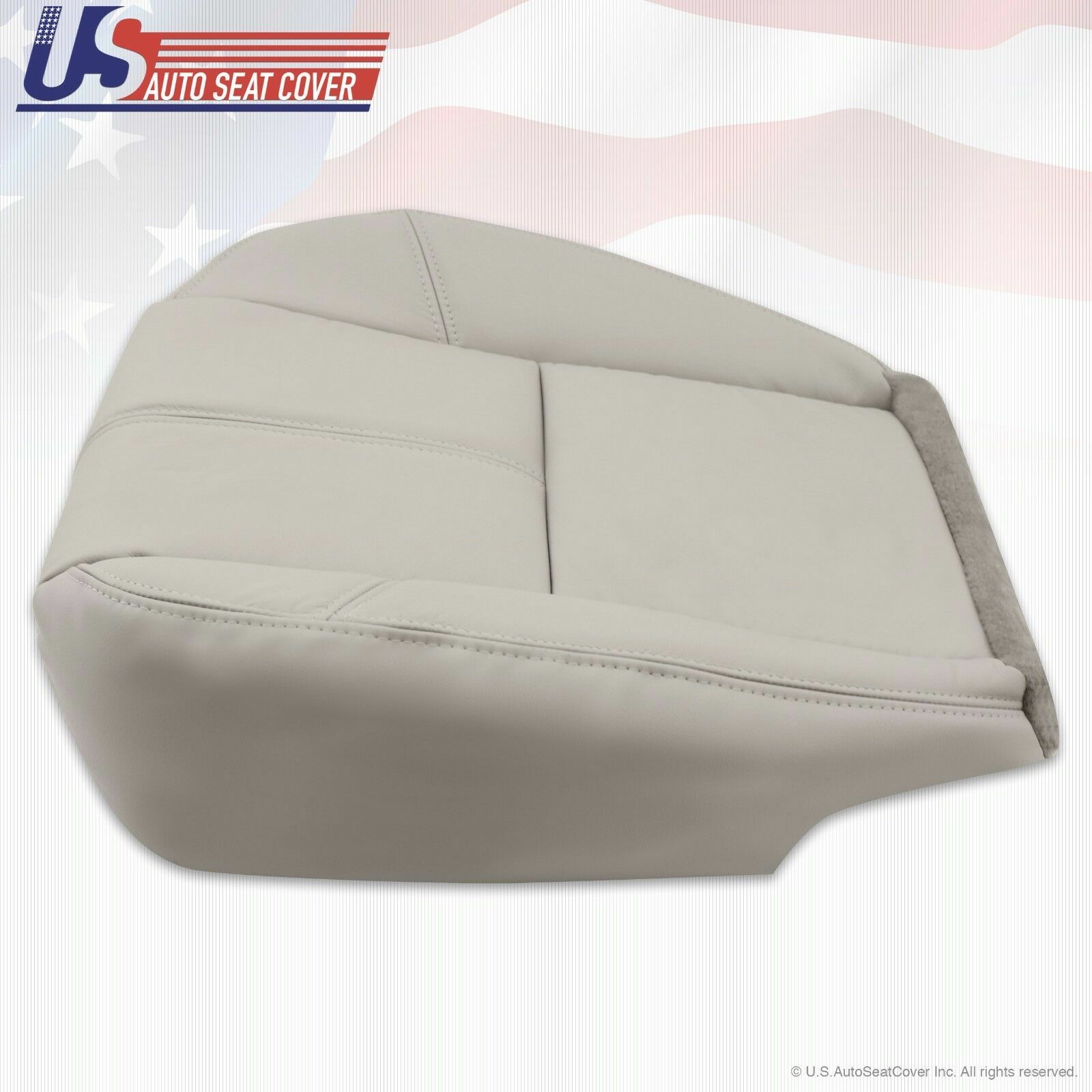 2007 2008 2009 GMC Yukon Denali Driver Bottom Leather Seat Cover Light Gray