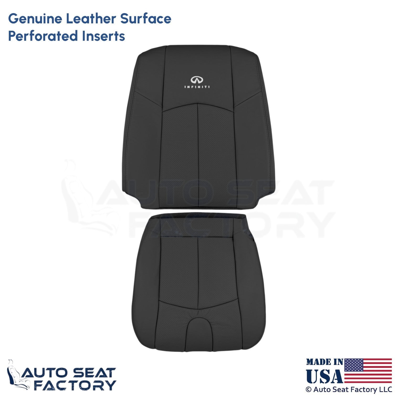 2009-2013 Fits Infiniti G37 Genuine Leather Front Driver Seat Covers Graphite
