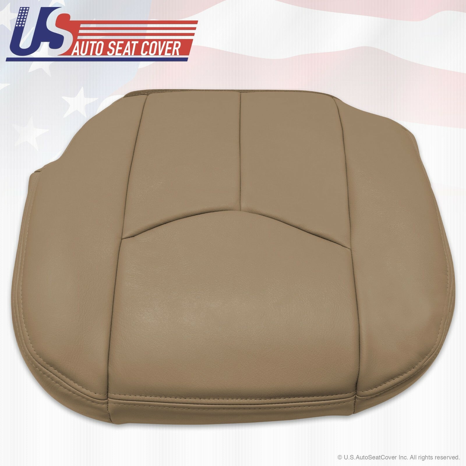2003 2004 2005 2006 GMC Sierra Driver & Passenger Bottom Leather Seat Covers Tan