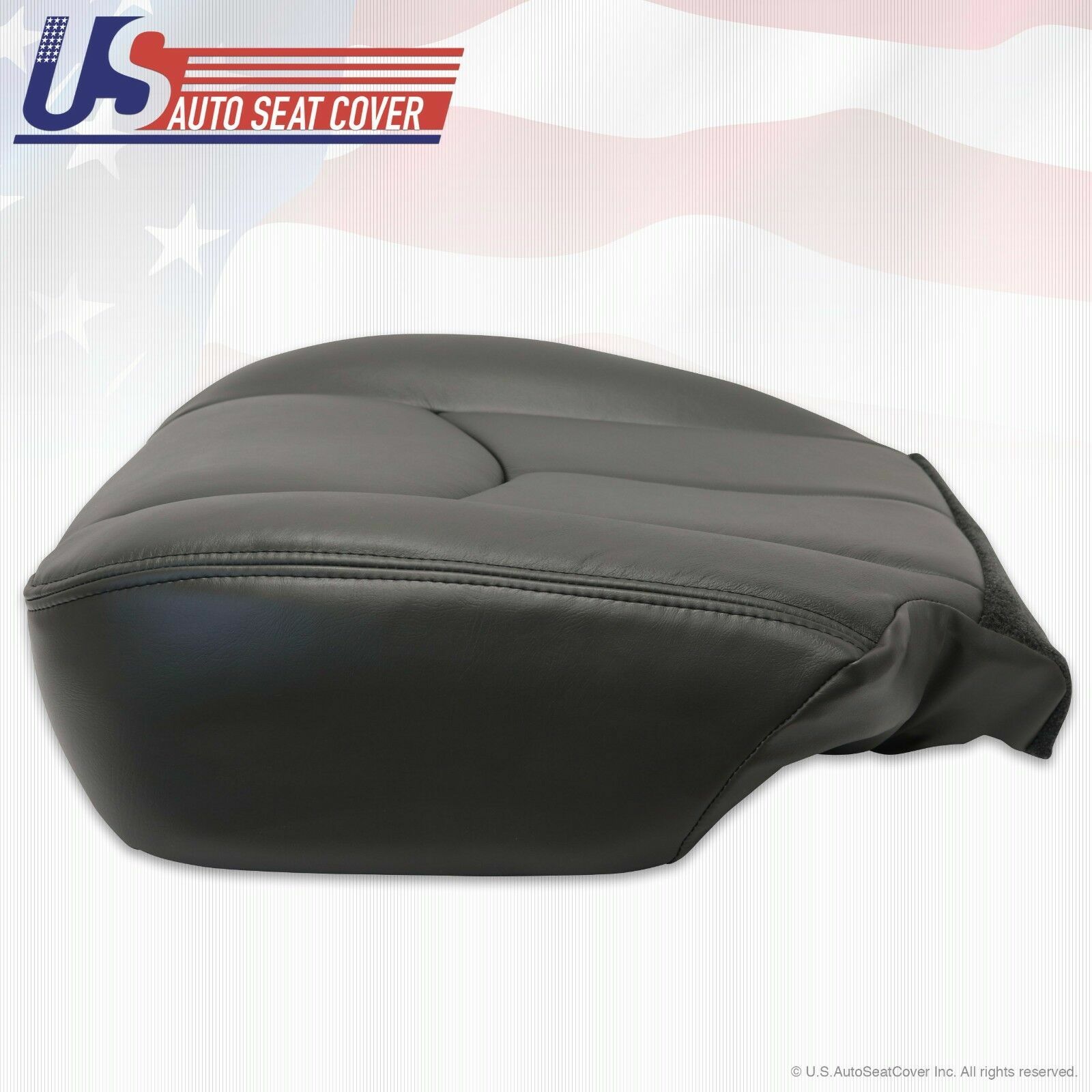 2004 CHEVY SILVERADO 2500 FRONT SEAT COVERS DARK GRAY LEATHER 692 + FOAM CUSHION