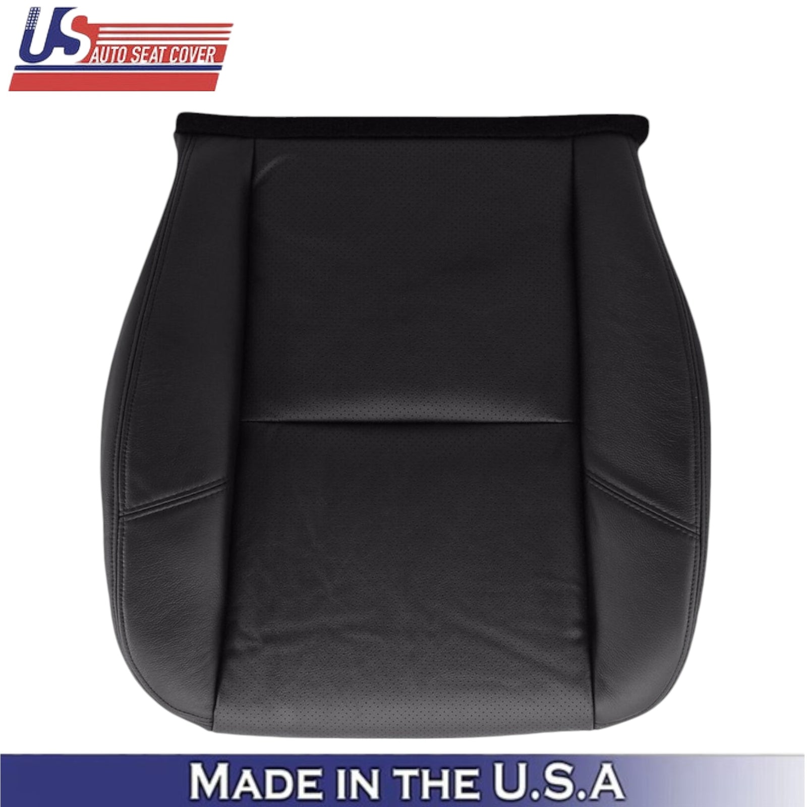 2012-2014 For Chevy Silverado Leatherette Driver Bottom Seat Cover Ebony Black