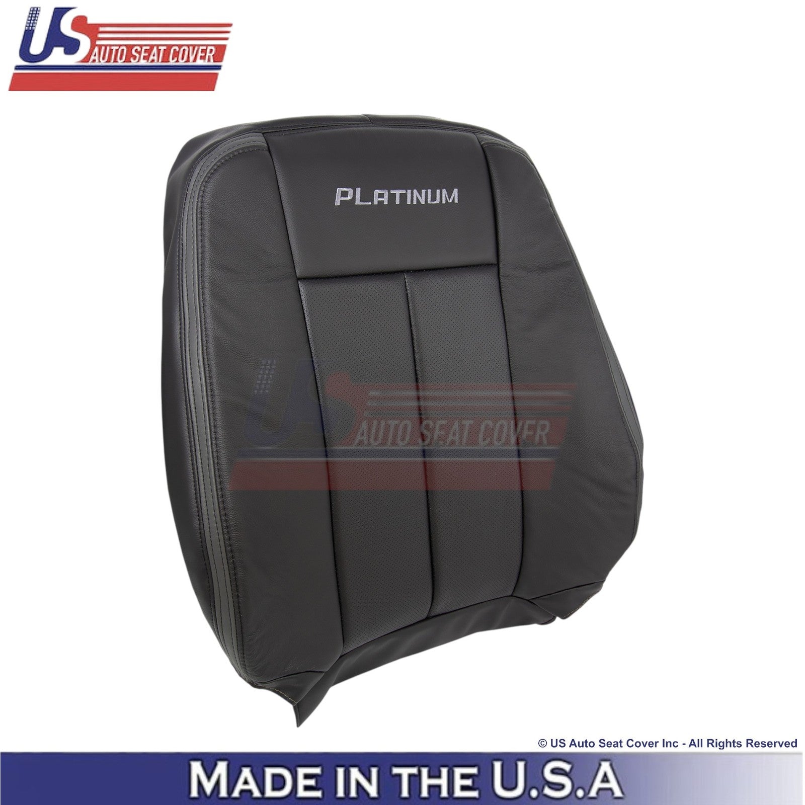 2015-2017 Fits Ford Expedition Platinum Genuine Leather Front Top Covers Ebony