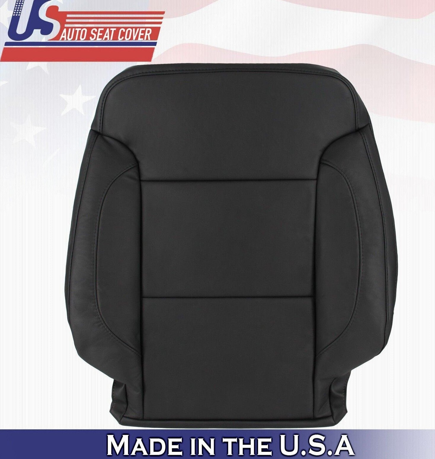 2017 2018 For Chevy Silverado 1500 Passenger Side Top Leather Seat Cover Black