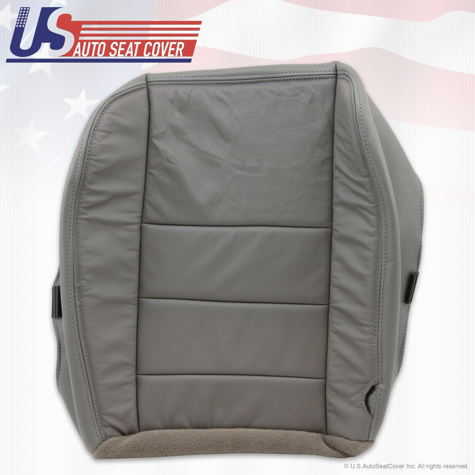 2002 to 2007 Ford F250 F350 Lariat Bottom Leather Seat and Armrest Cover Gray