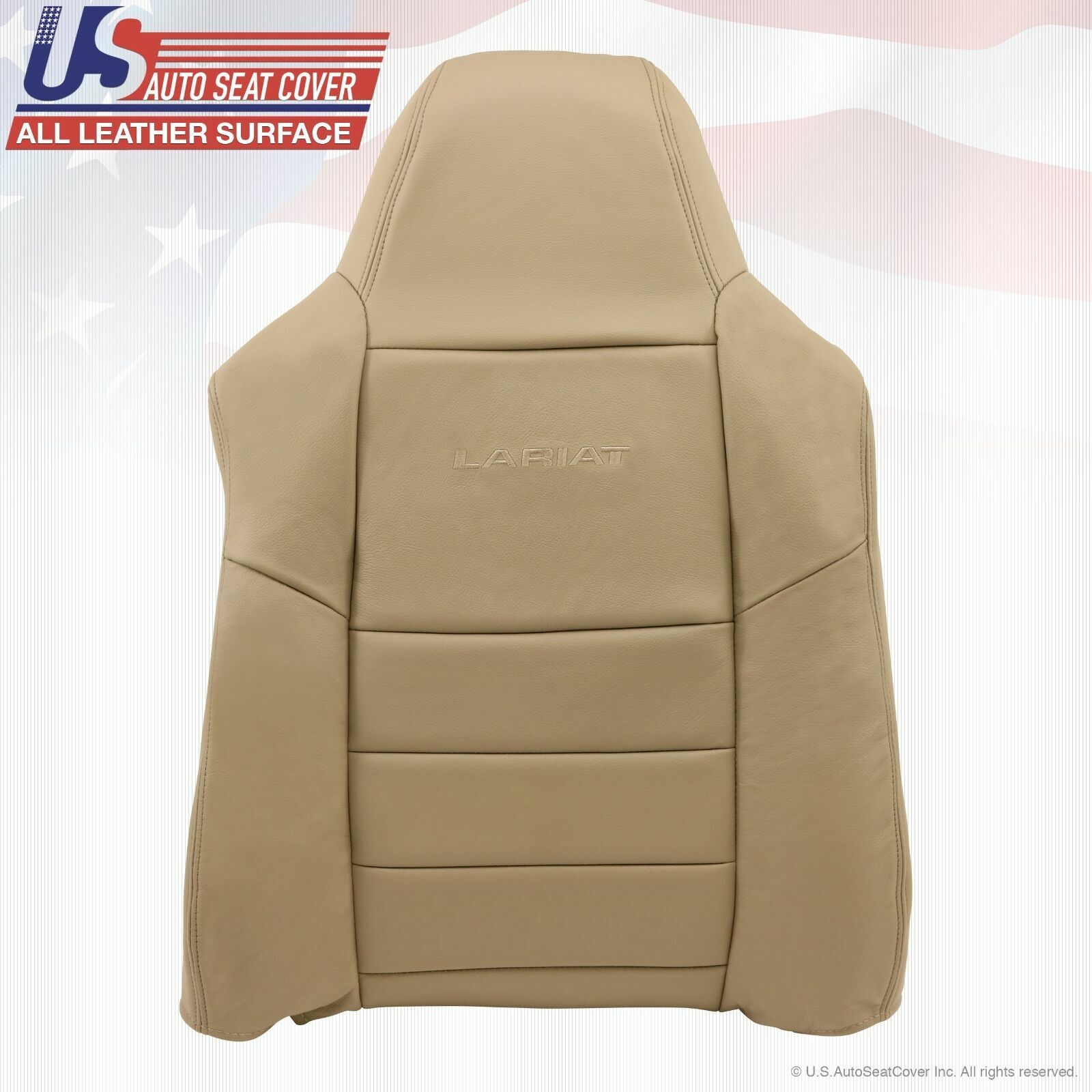 2x tops & 2x bottoms Leather Seat Cover TAN 2002 to 2007 Ford F250 F350 Lariat