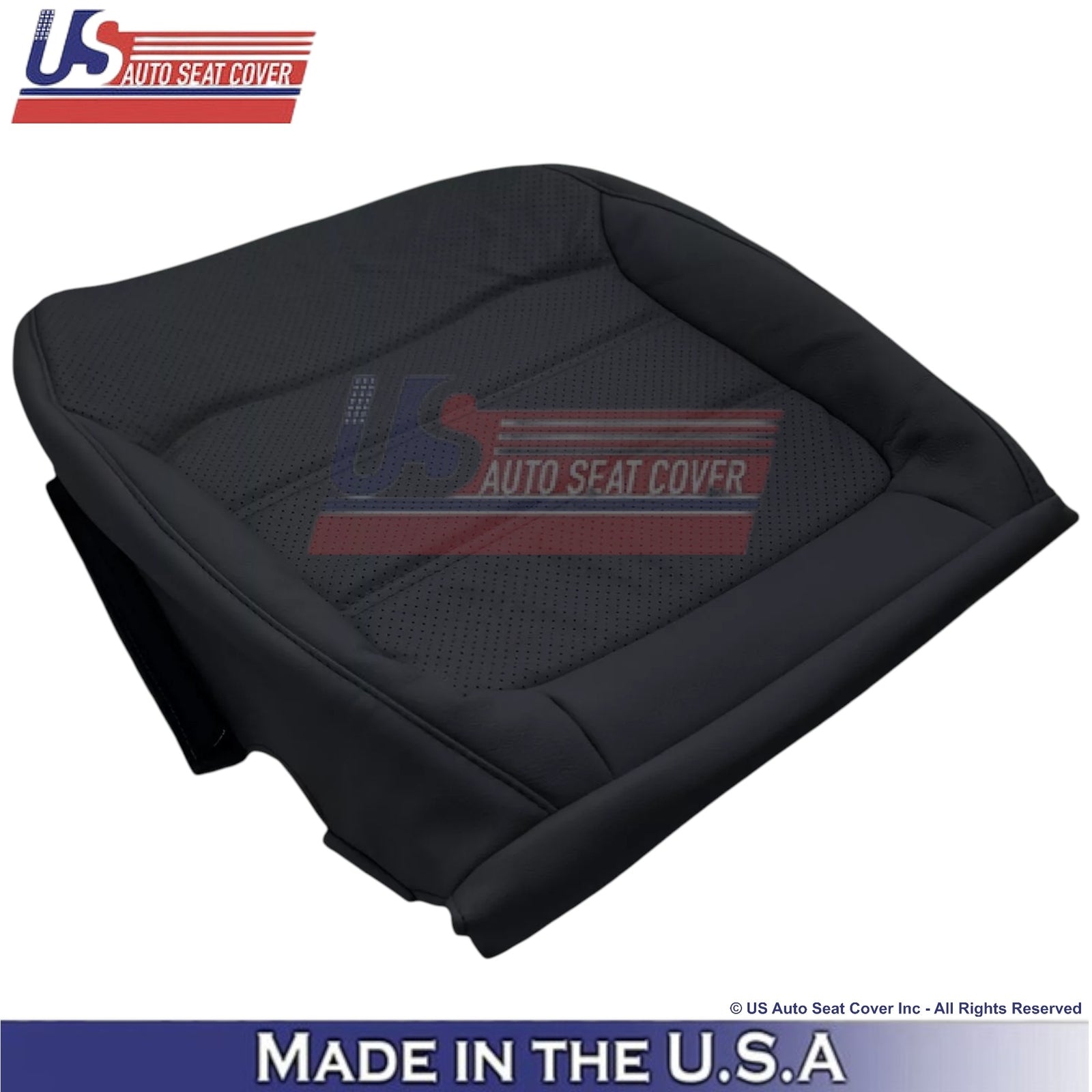 2012-2020 For Volkswagen Passat Genuine Leather Driver Bottom Seat Cover Black