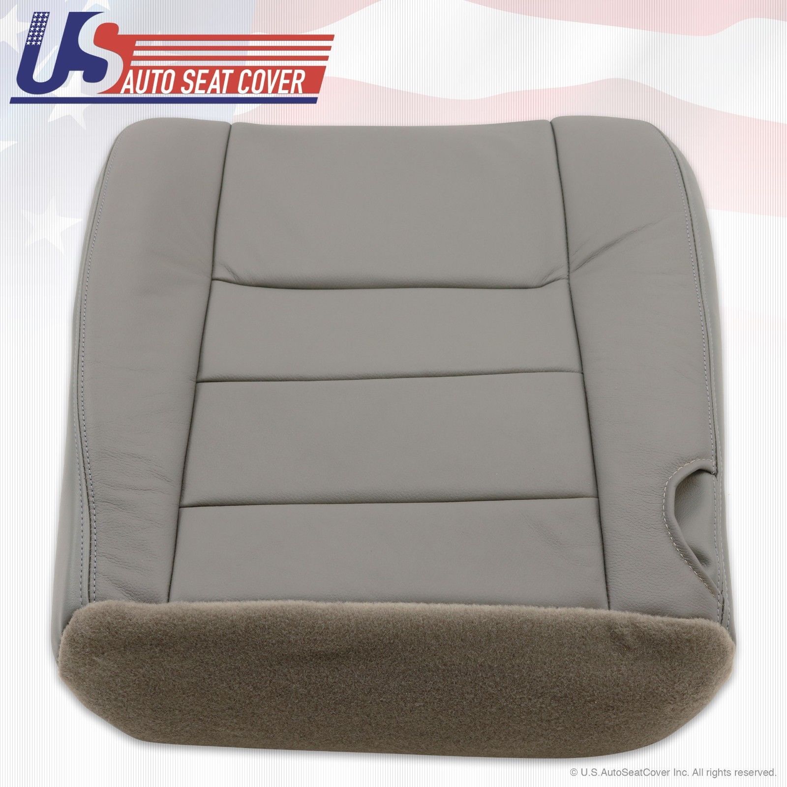 02 03 04 05 06 07 Ford F-250 F-350 Lariat Driver Bottom Leather Seat Cover Gray
