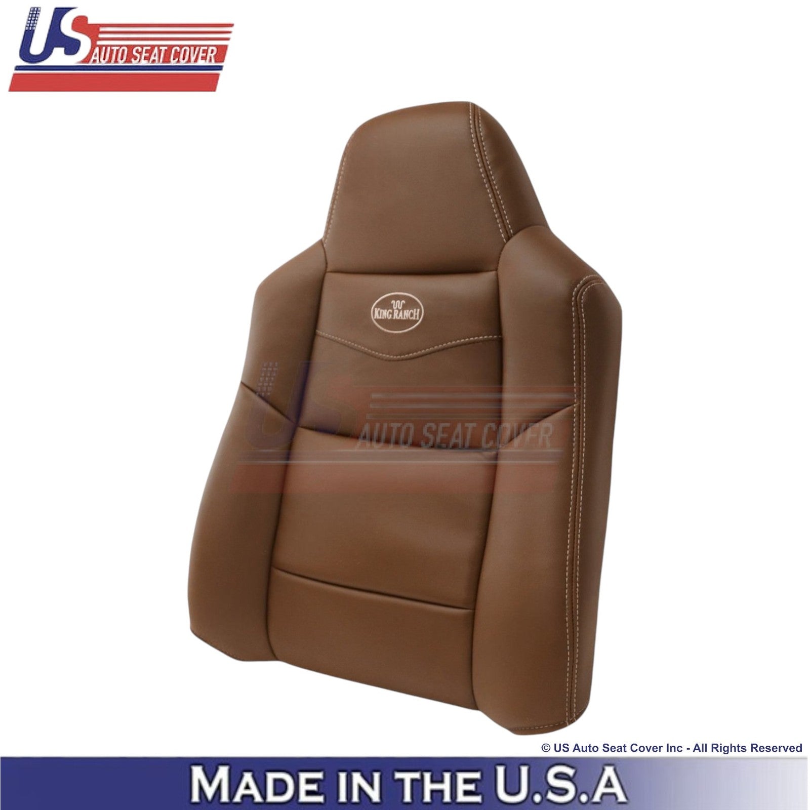 2003-2007 For Ford F250 F350 F450 King Ranch Leatherette Top Seat Covers Brown