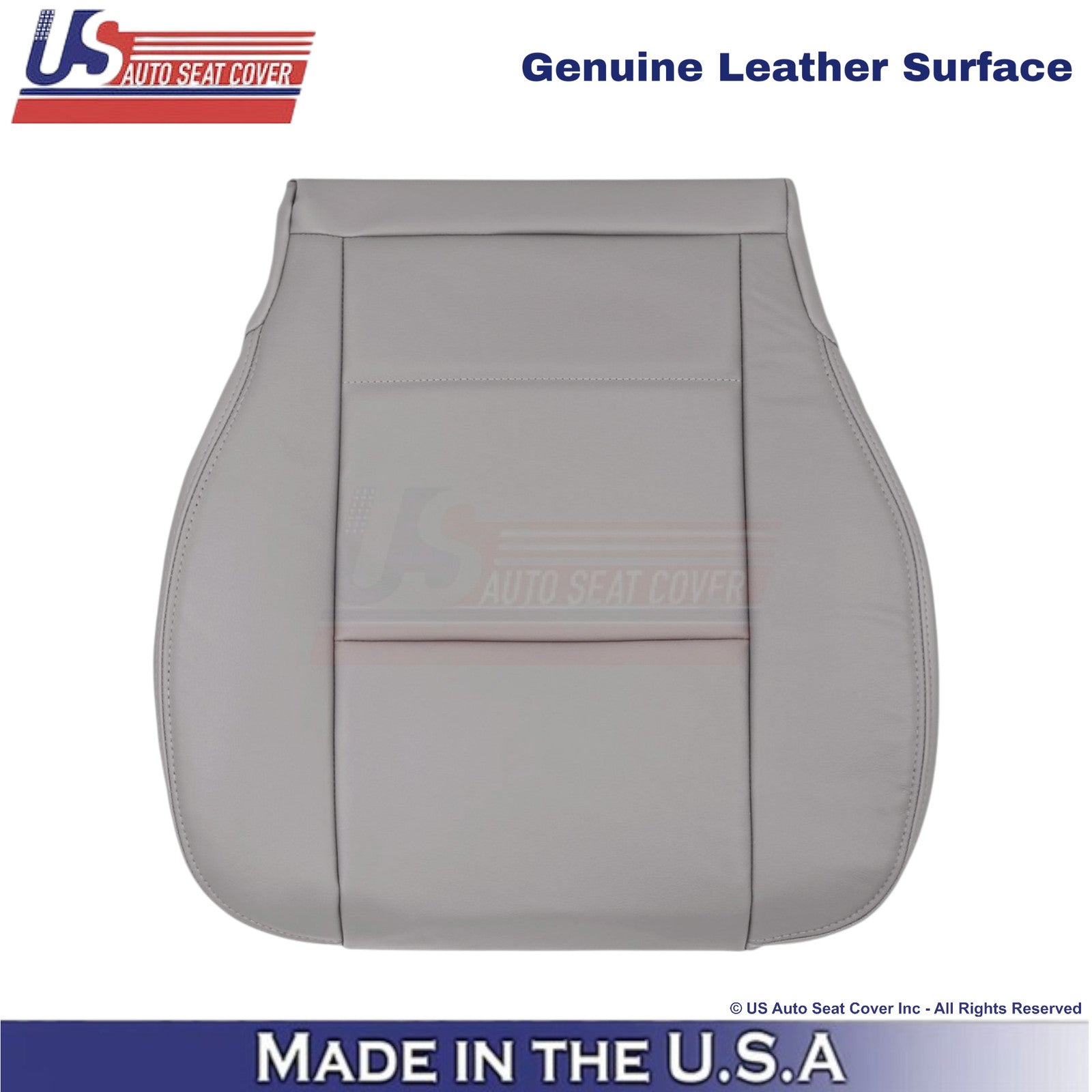 2001-2007 Fits Toyota Sequoia Genuine Leather Driver Bottom Seat Cover Gray