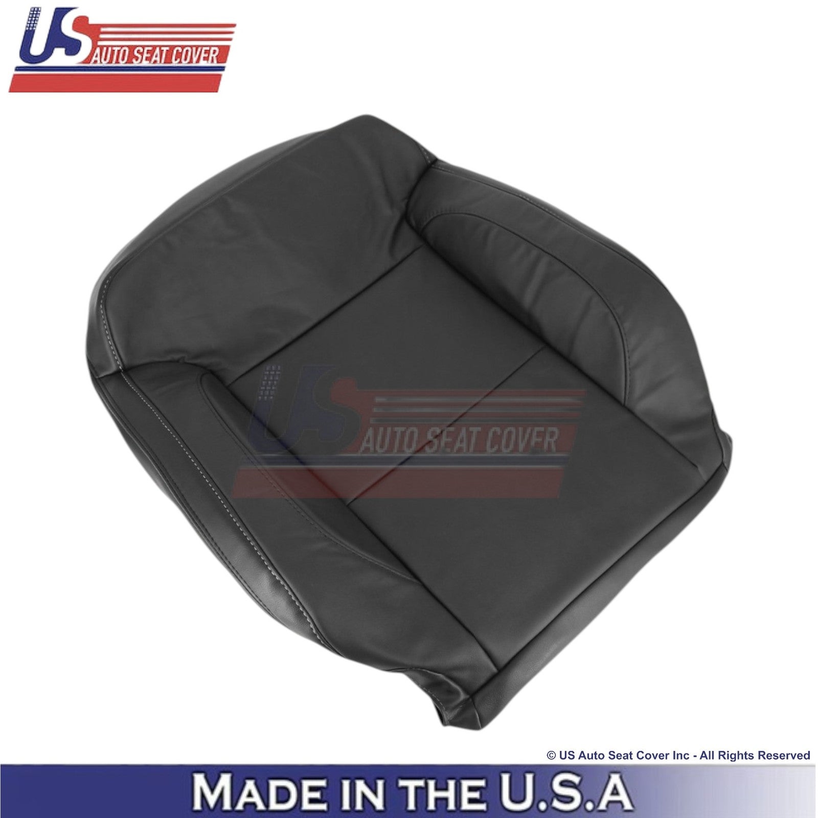2015-2020 Fits Chevy Tahoe Genuine Leather Front Replacement Covers Jet Black