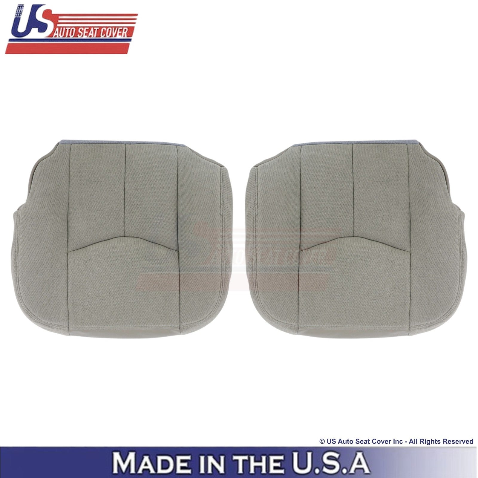 2003-2006 GMC Yukon 1500 2500 Cloth Front Bottom Replacement Seat Covers Gray
