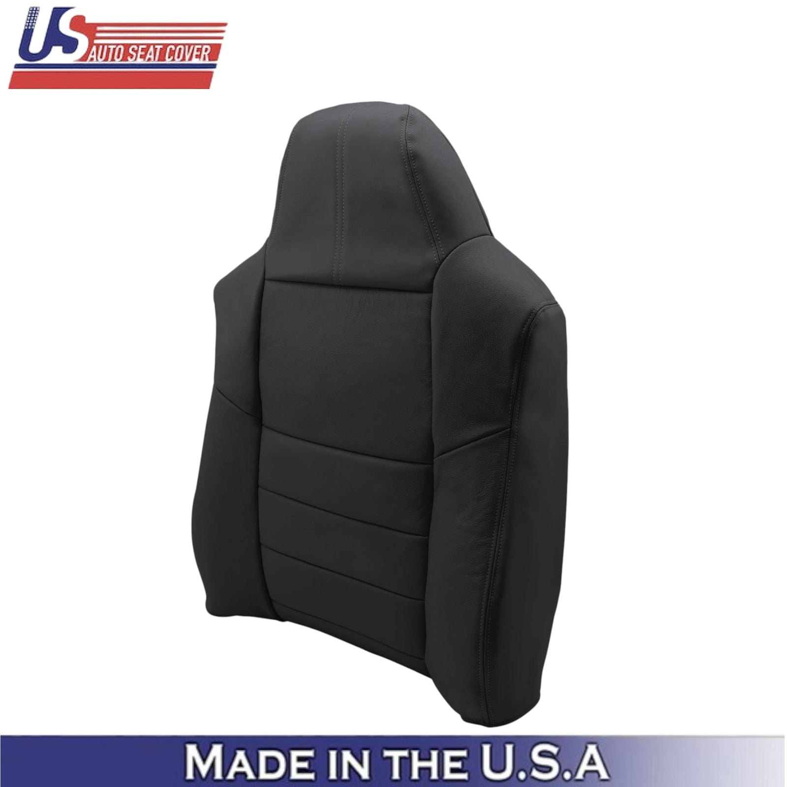 2008-2010 For Ford F250 Lariat Leatherette Driver Top Seat Cover Charcoal Black