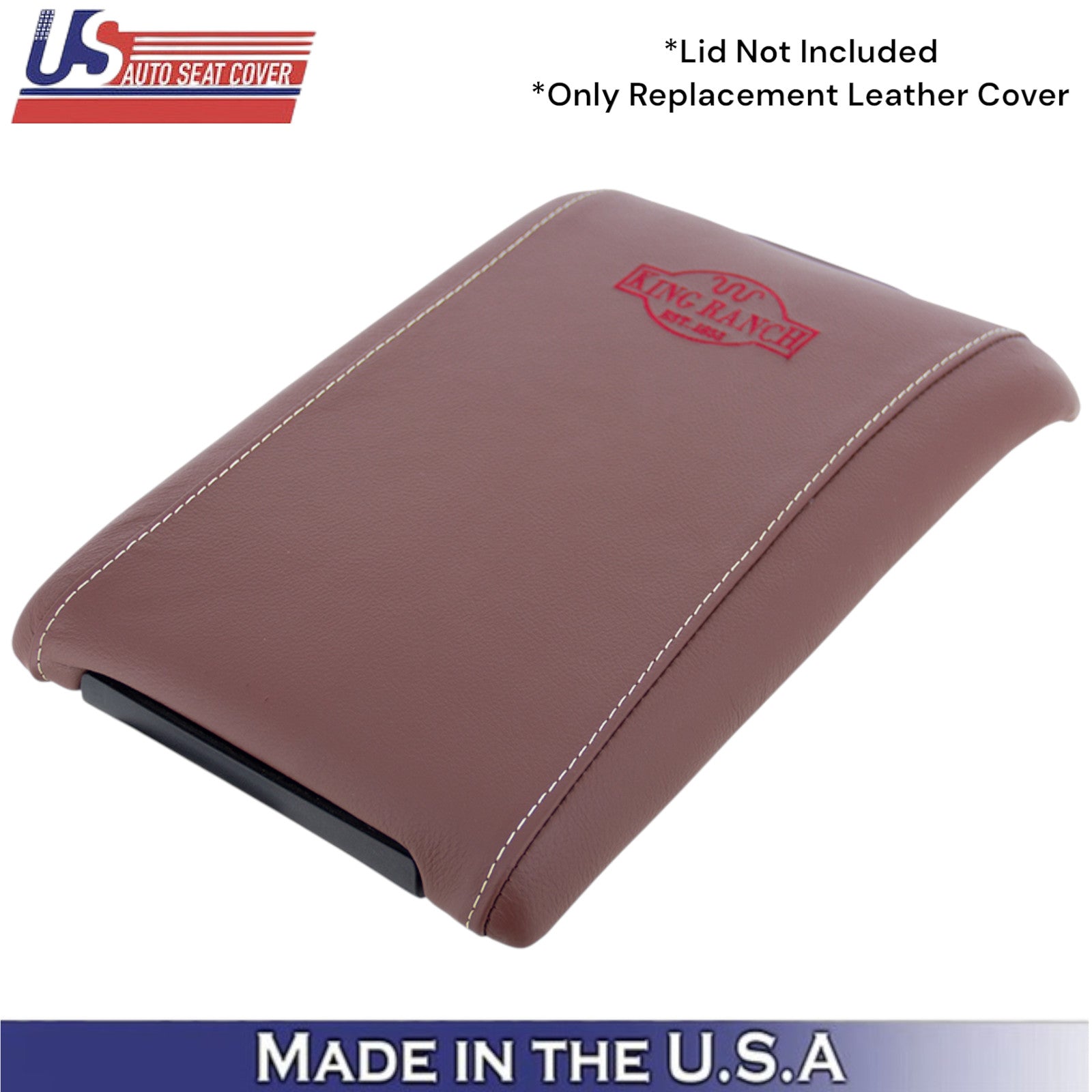 2009-2012 Ford F-150 King Ranch Leather Center Console Lid Cover Chaparral Brown