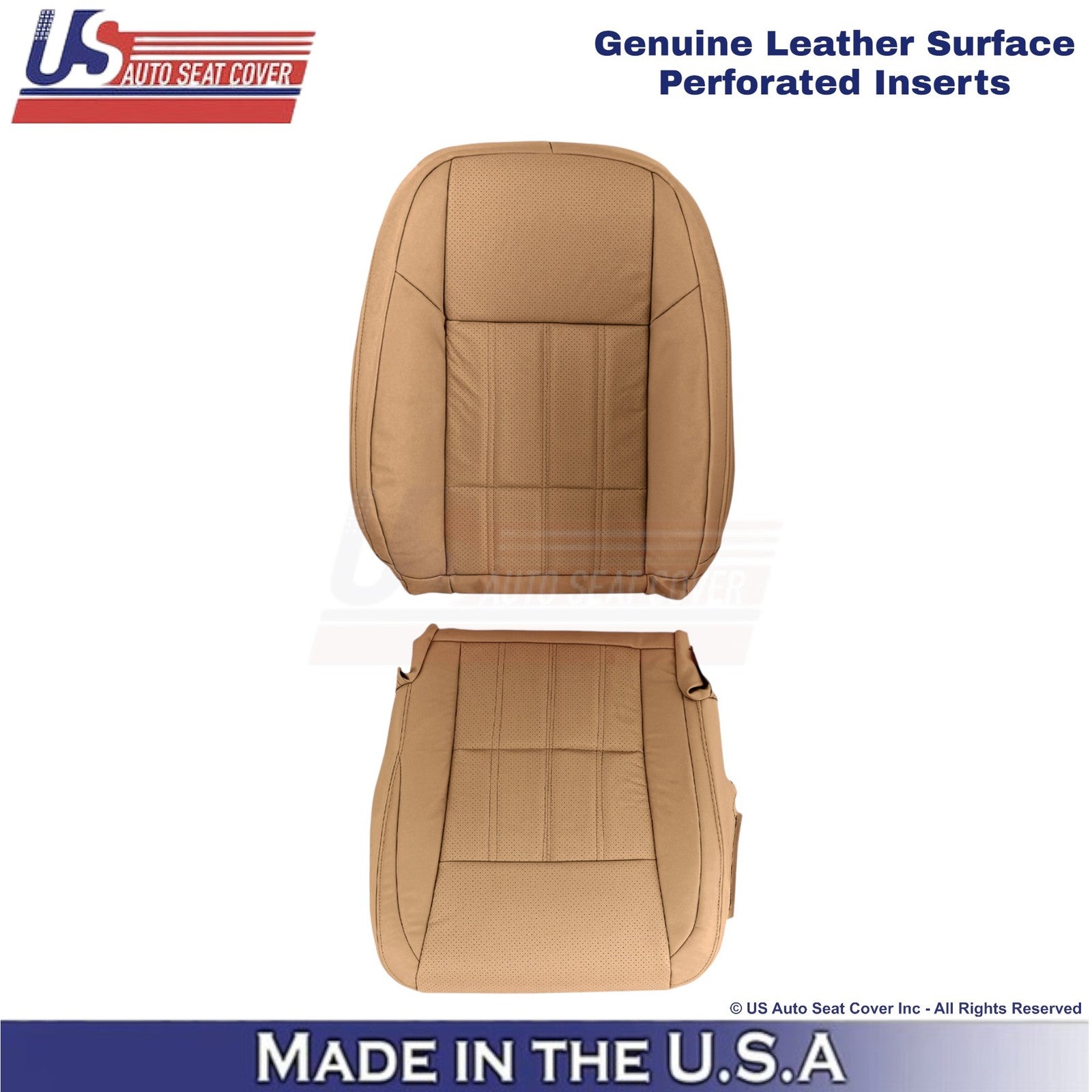 2016-2018 For Lexus ES 350 Genuine Leather Driver Side Replacement Covers Flaxen