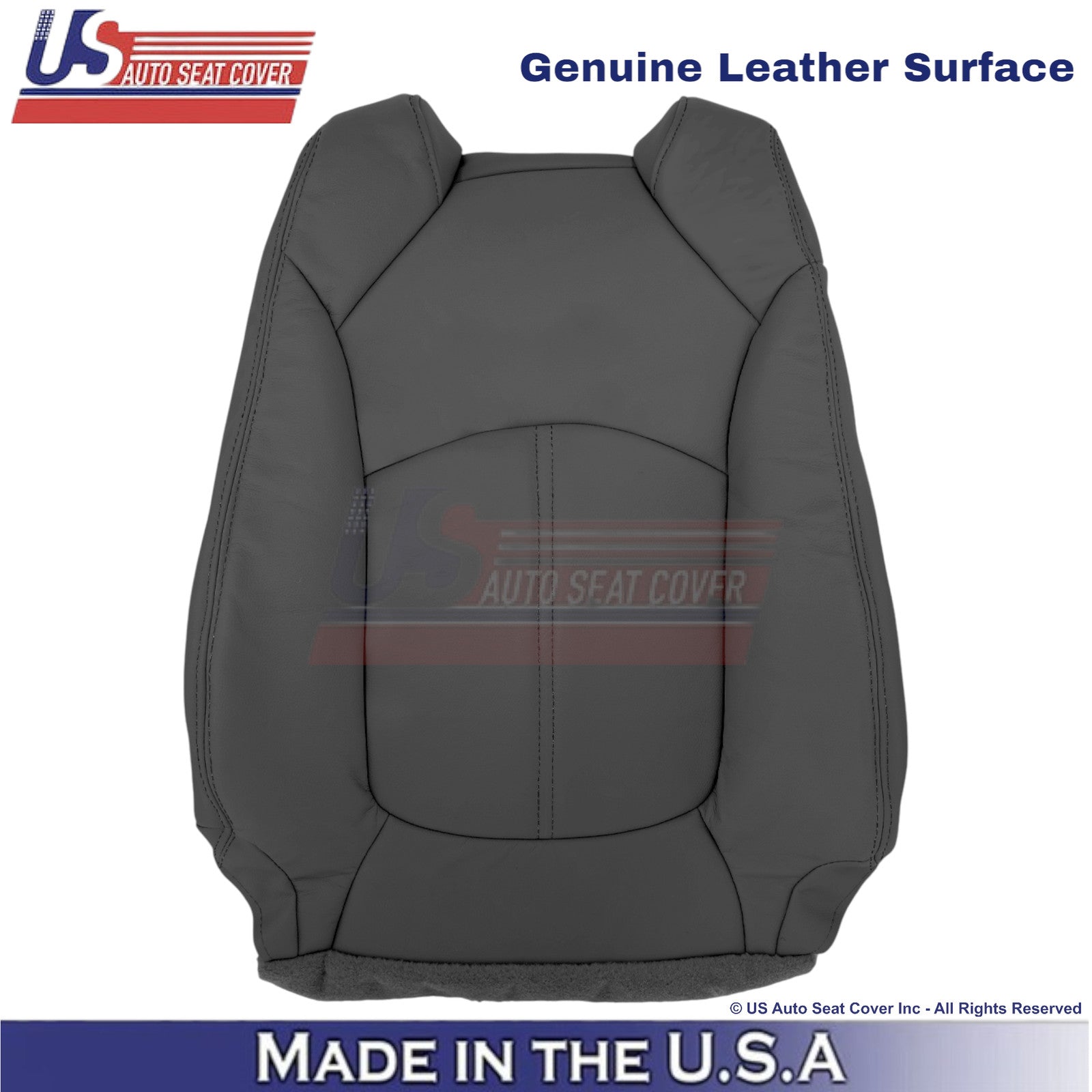 2013-2016 For GMC Acadia Genuine Leather Driver Top Replacement Seat Cover Ebony