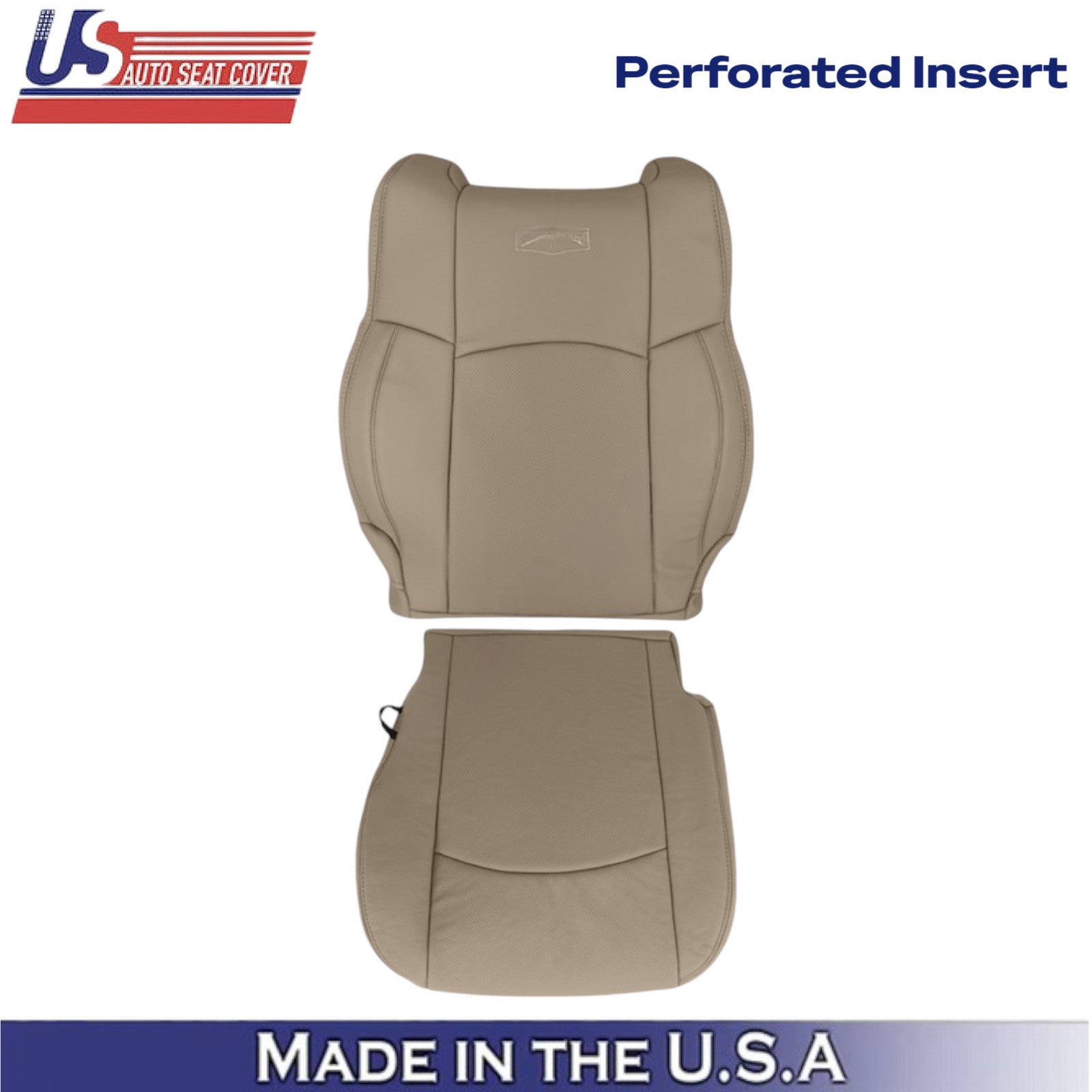 2009-2012 For Dodge Ram 1500 Laramie Genuine Leather Passenger Side Covers Tan