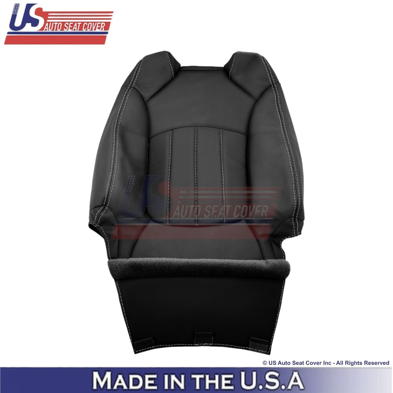 2013-2017 Fits Chevy Traverse Leatherette Perforated Front Seat Covers Ebony