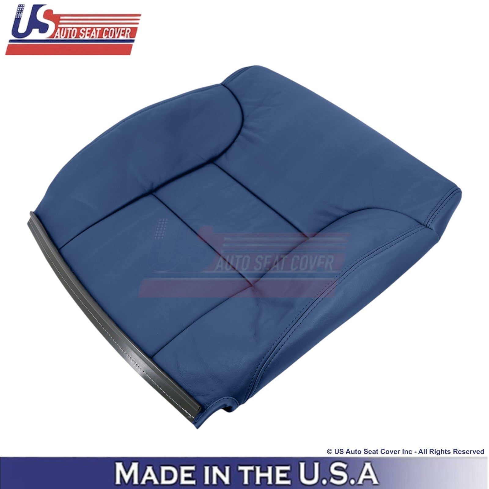 1995-1999 Fits Chevy Suburban Genuine Leather Passenger Side Covers Navy Blue