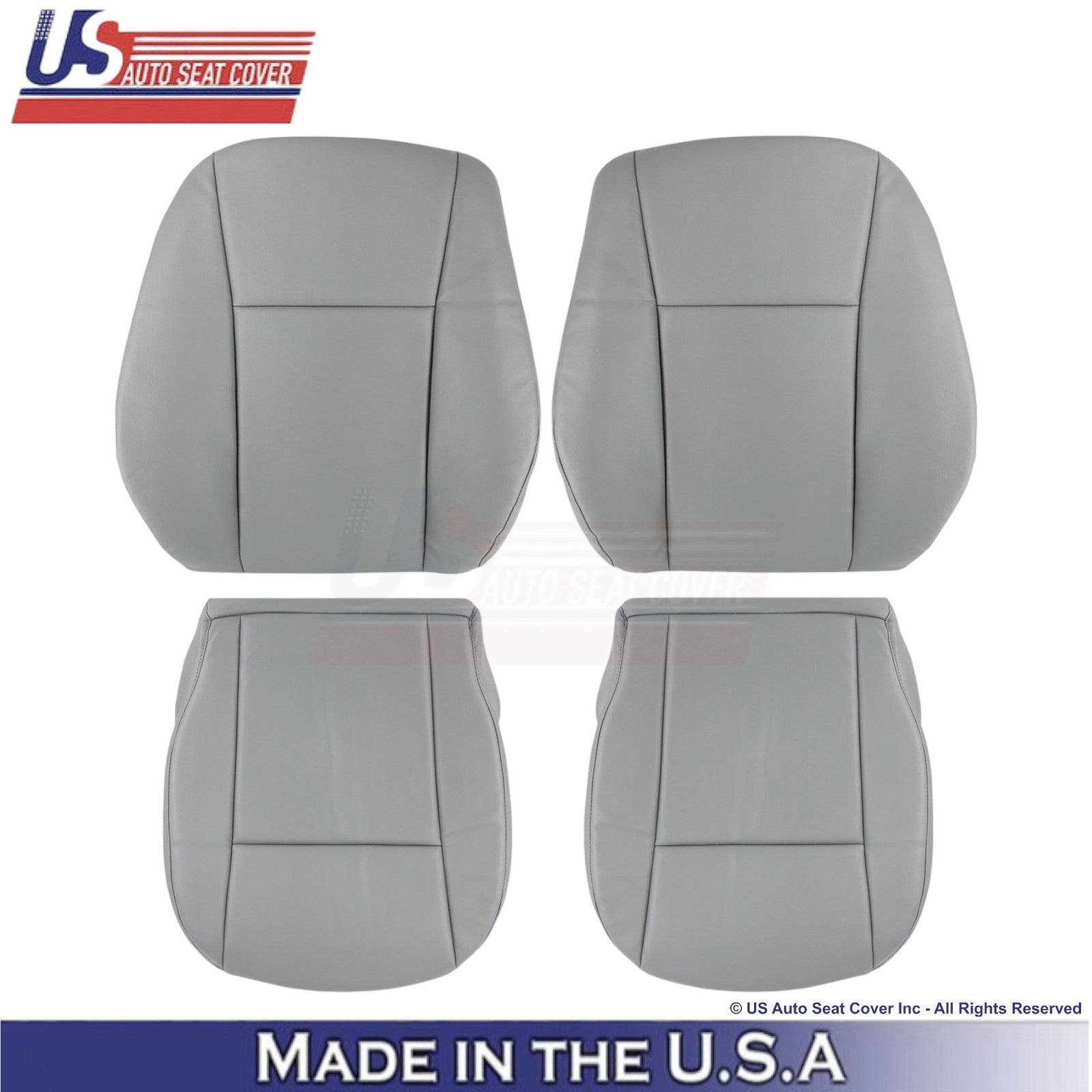2010-2013 Fits Ford Transit Leatherette Front Replacement Seat Covers Gray