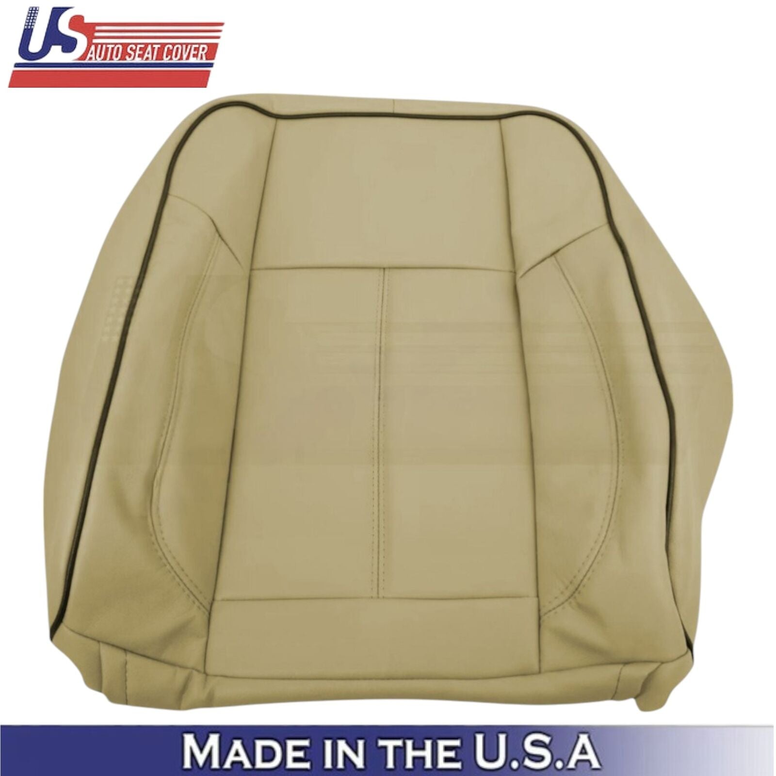 2006-2010 For Hummer H3 Leatherette Passenger Top Seat Cover Light Cashmere Tan