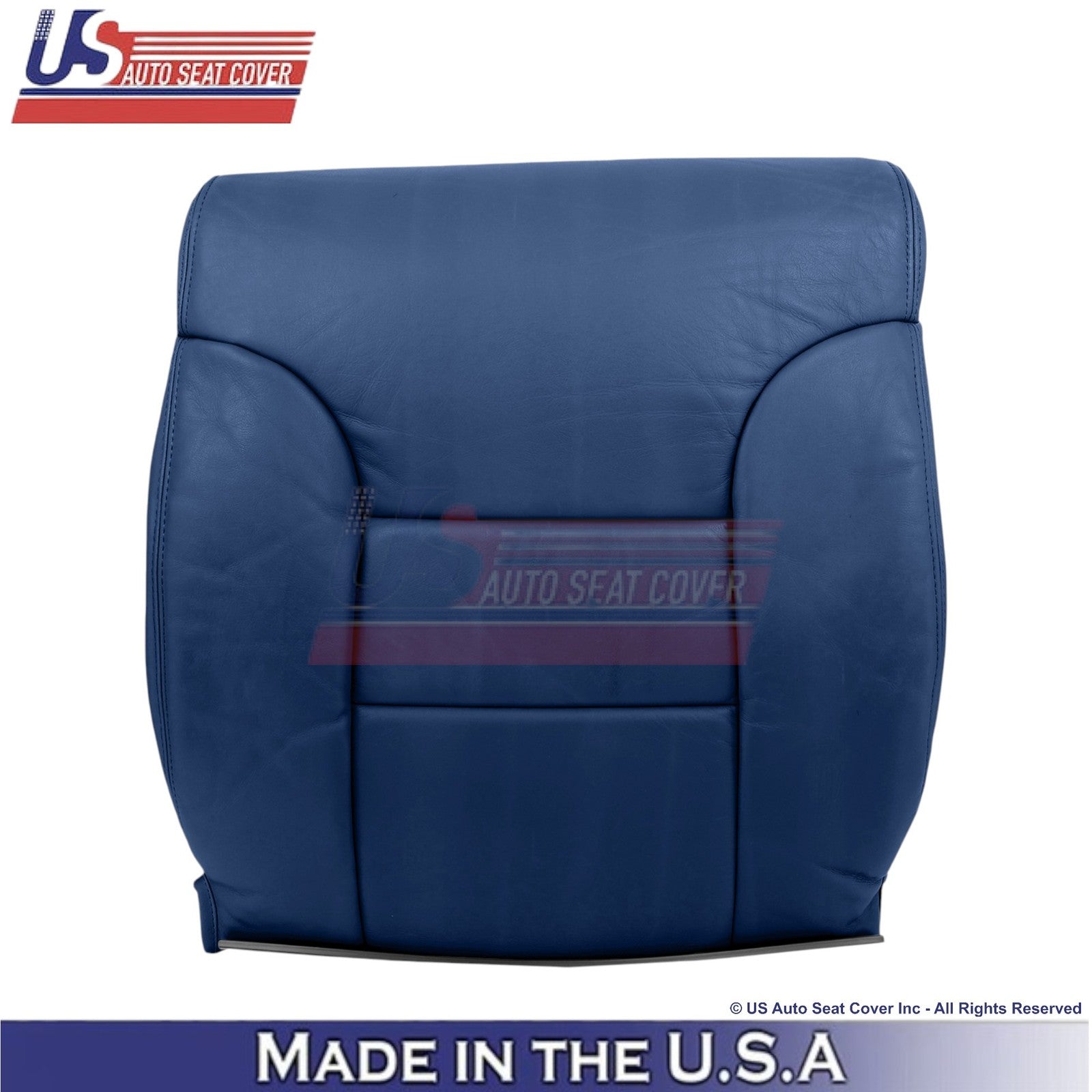 1995-1999 Fits Chevy Suburban Genuine Leather Driver Side Seat Covers Navy Blue
