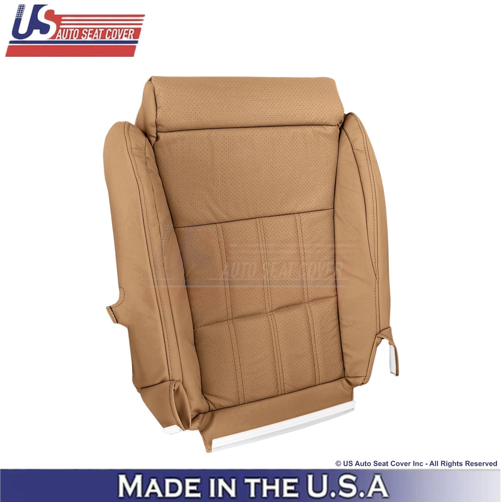 2016-2018 Fits Lexus ES 350 Leather Perf. Front Bottom Replacement Covers Flaxen