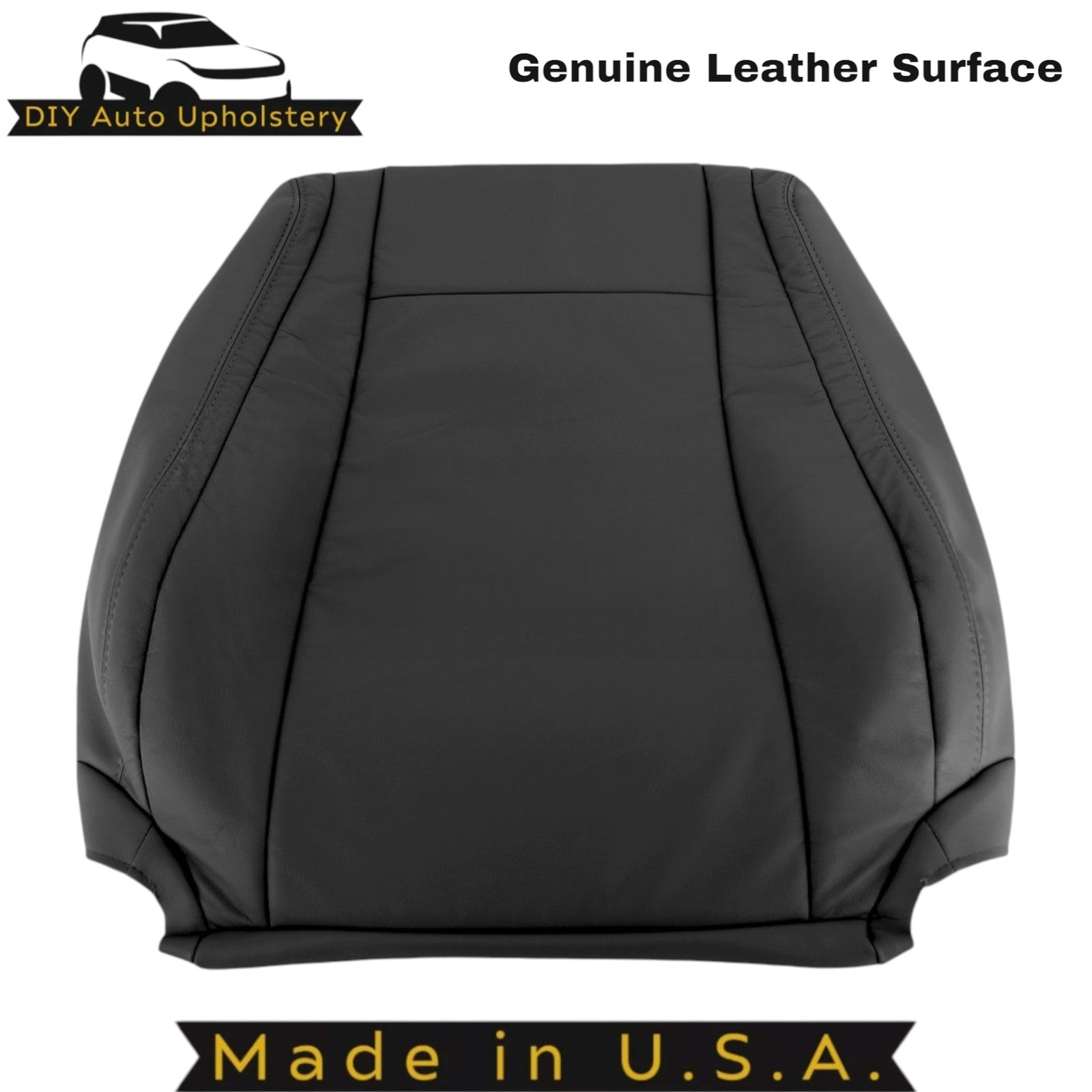 2007-2013 For Toyota Tundra Genuine Leather Front Top Seat Covers Black