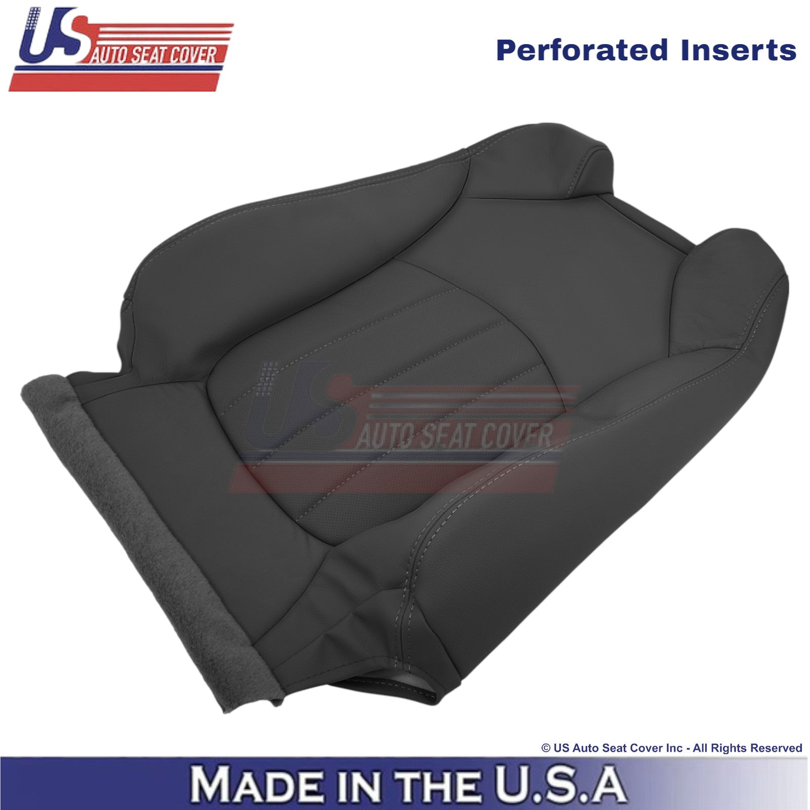 2013-2017 For Buick Enclave Leatherette Driver Top Replacement Seat Cover Ebony