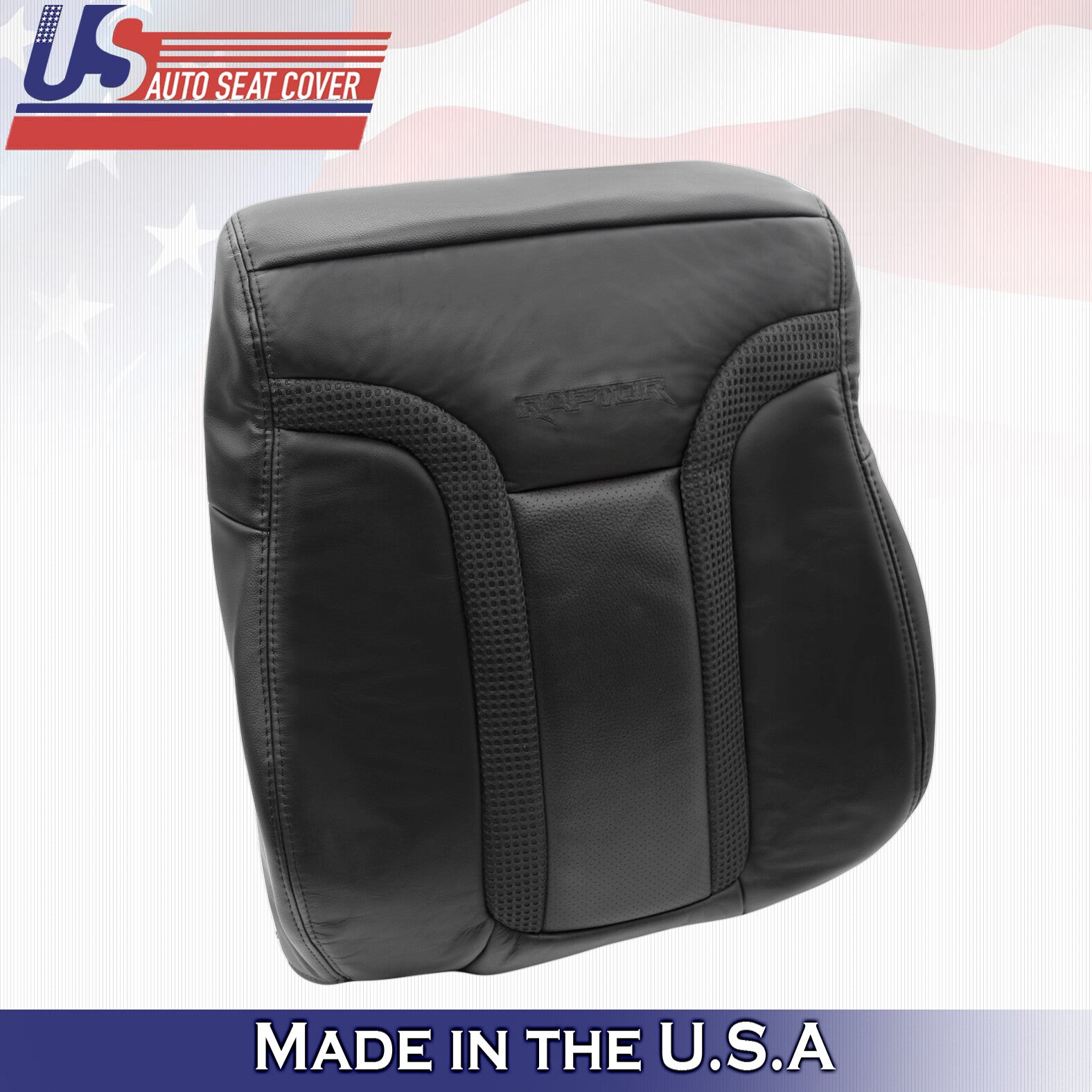 2010-2014 Ford F-150 Raptor SVT Front tops & Bottoms Leather seat covers Black
