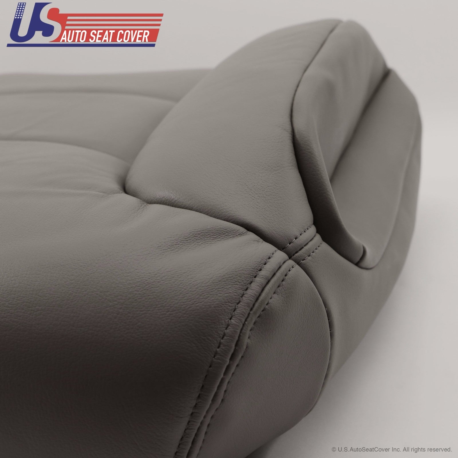 for a 1995 to 1999 Chevy C/K 1500 front Lean Back Leather Replacement in Gray