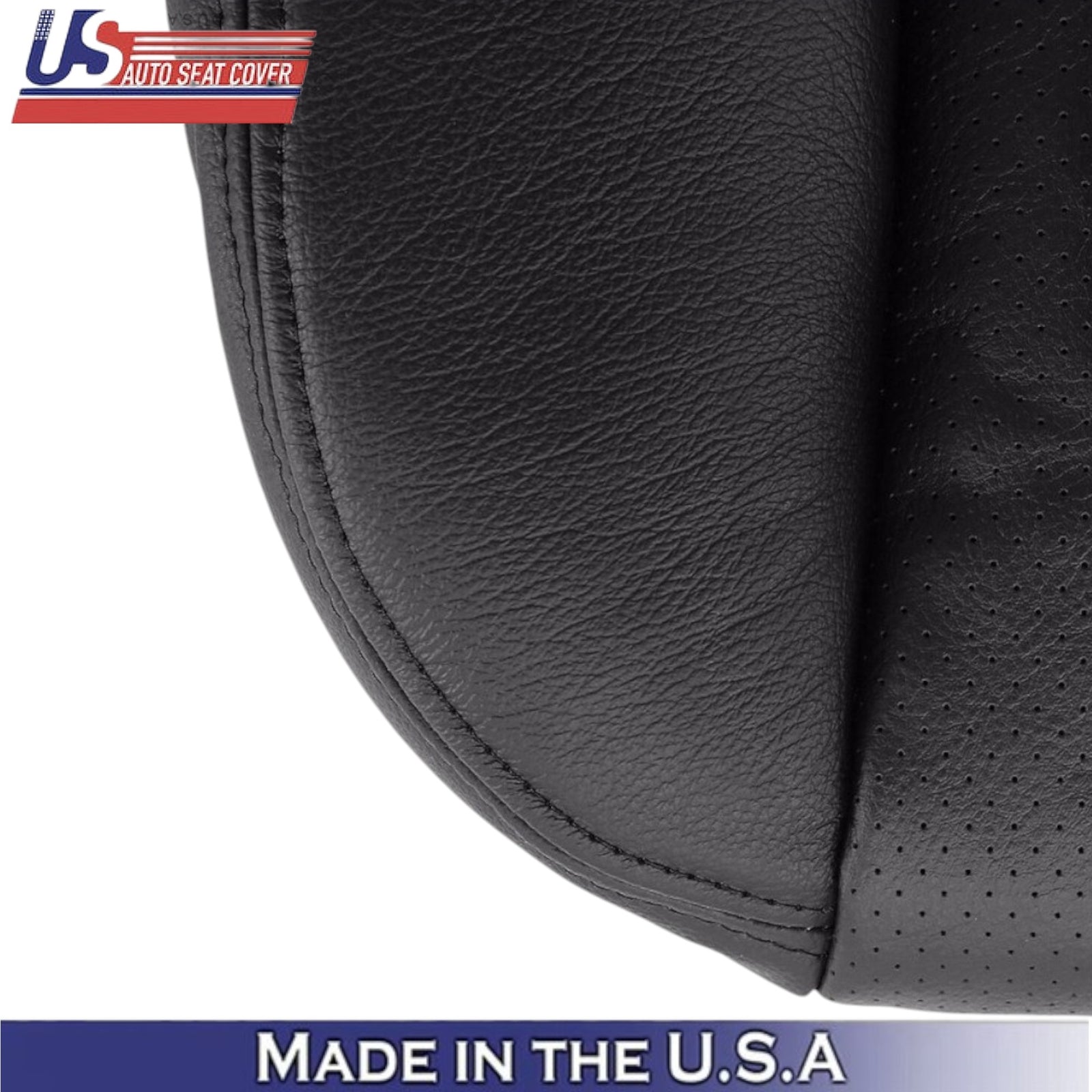 2009-2014 For GMC Sierra Denali Leatherette Driver Side Seat Covers Ebony Black