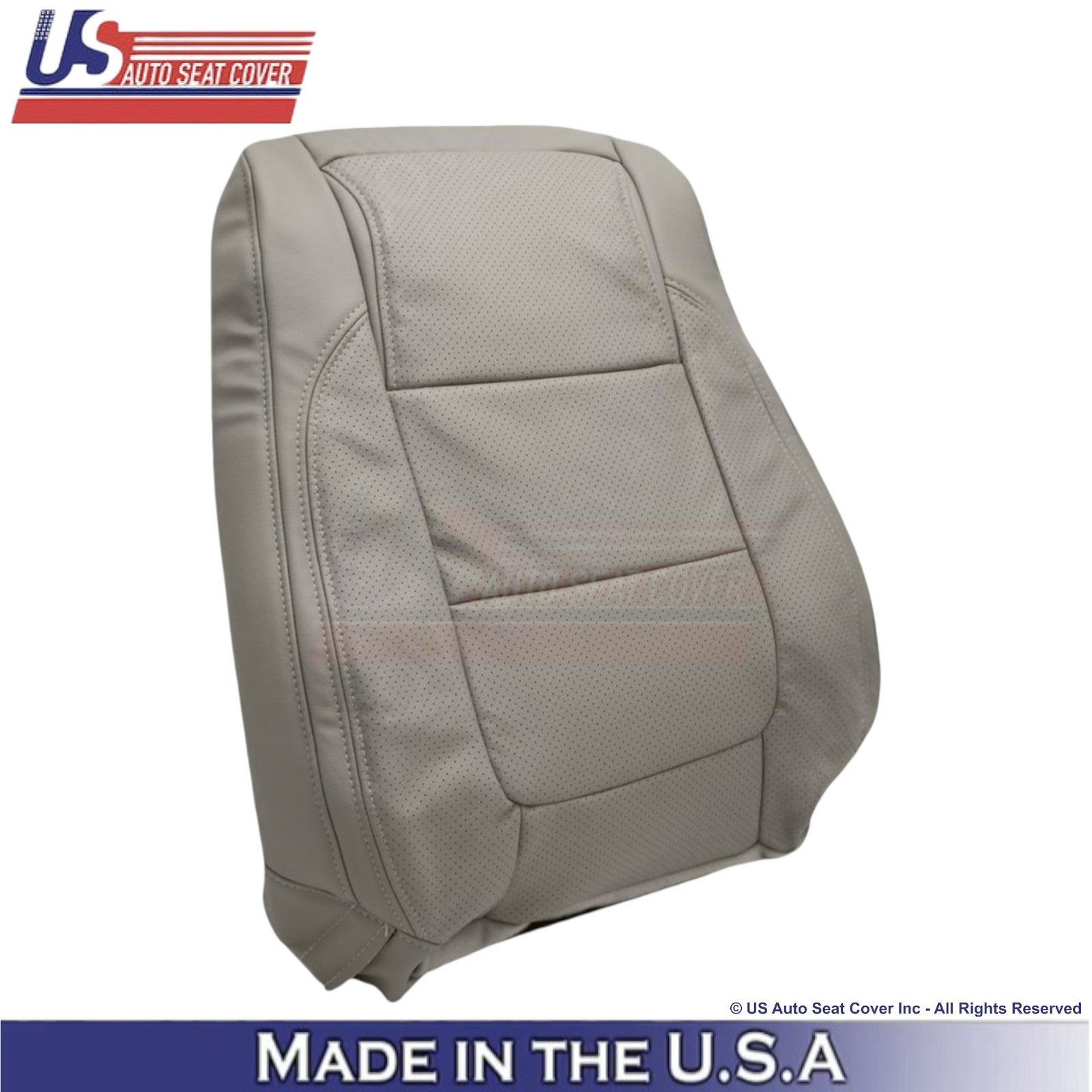 2011-2015 For Ford Explorer Limited Leatherette Perf Driver Top Seat Cover Gray