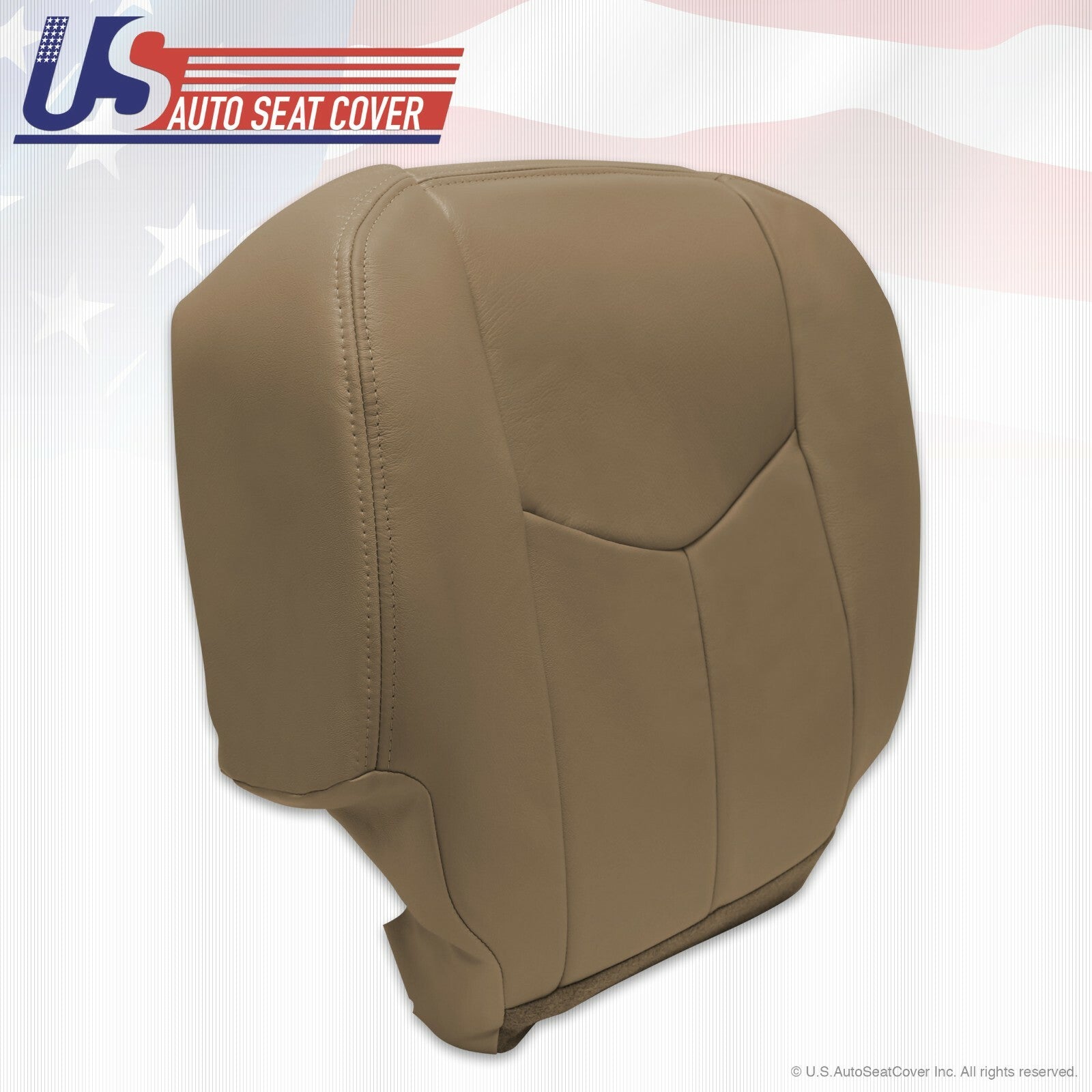 2003 2004 2005 2006 GMC Sierra Driver & Passenger Bottom Leather Seat Covers Tan