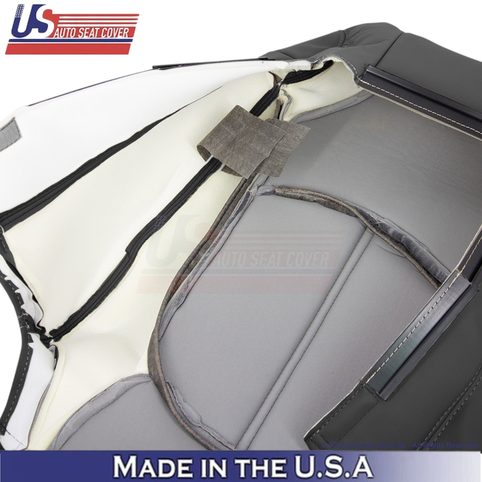 2013-2016 Fits GMC Acadia Genuine Leather Front Replacement Seat Covers Ebony