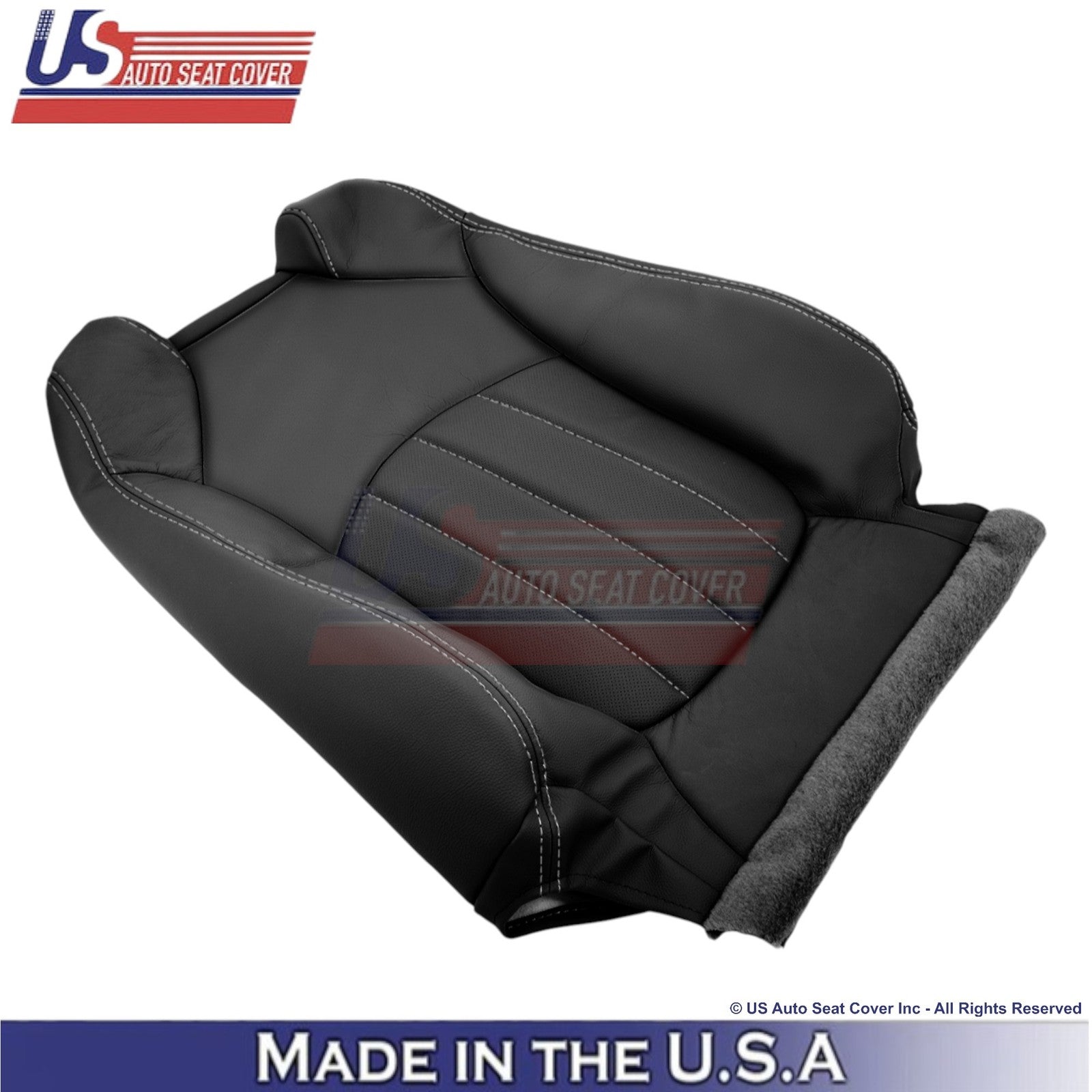 2013-2017 Fits Chevy Traverse Leatherette Perforated Front Seat Covers Ebony