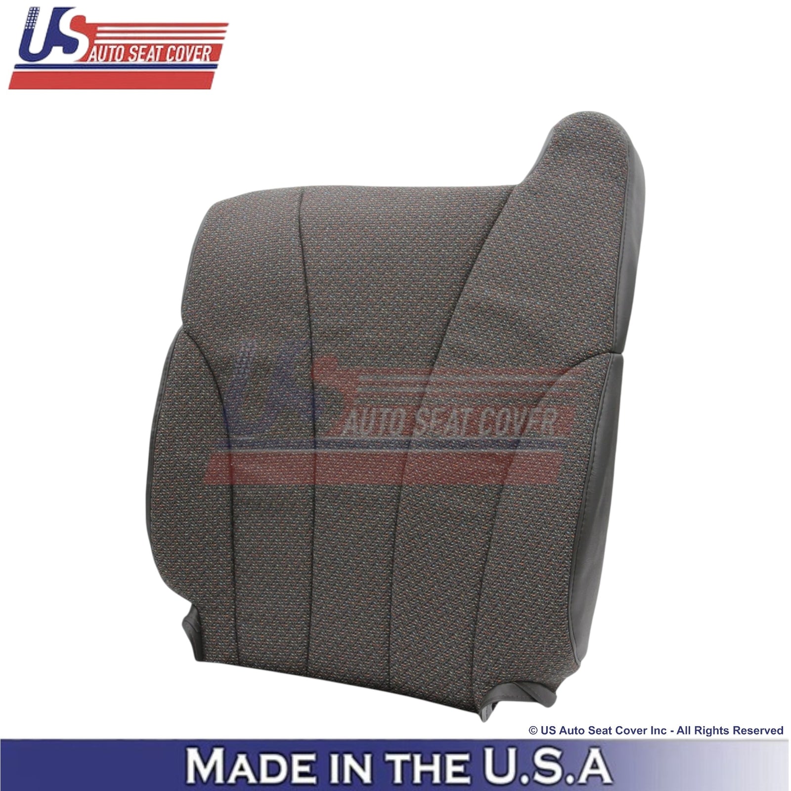 1999-2002 For Chevy Silverado 1500 2500 Cloth Front Driver Seat Covers Dark Gray