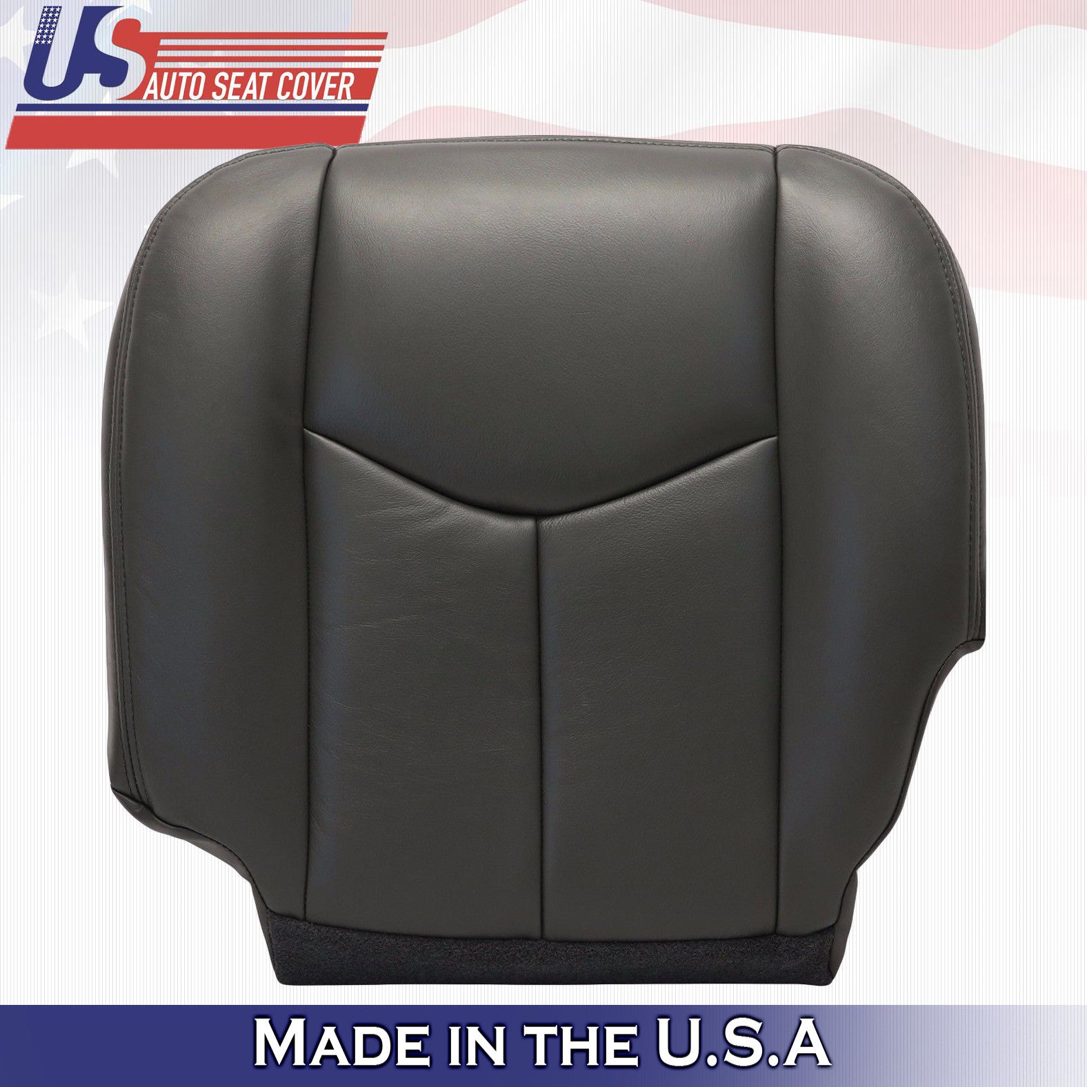 2003 2004 2005 2006 2007 GMC Sierra Driver Bottom Leather Seat Cover D.Gray 692