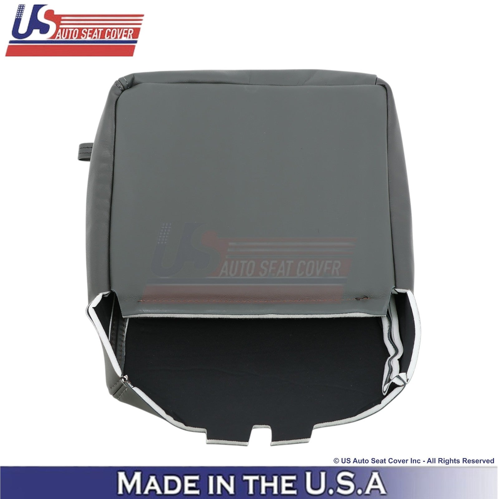 1999-2000 For Chevy Tahoe Genuine Leather Rear Driver Top/Console Covers Gray