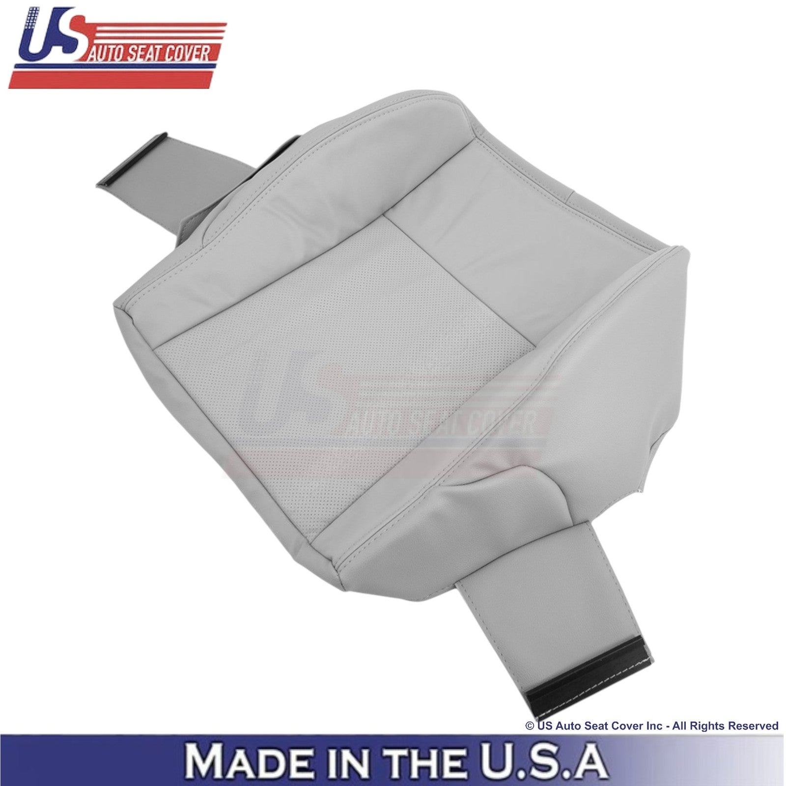 2003-2007 Fits Cadillac CTS Leather Front Bottom Replacement Seat Covers Gray