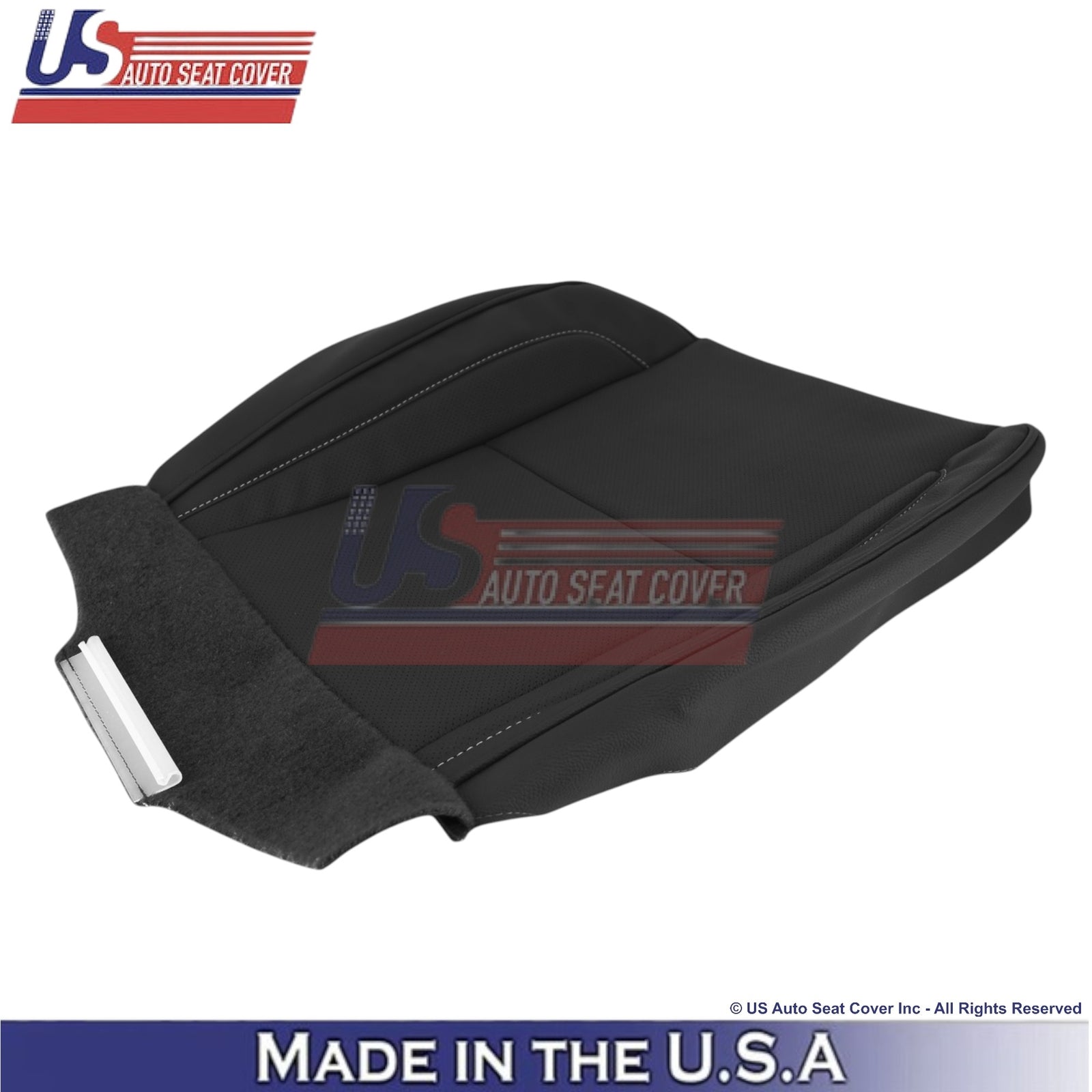 2007-2014 For Cadillac Escalade Platinum Leather Front Seat Covers Ebony Black