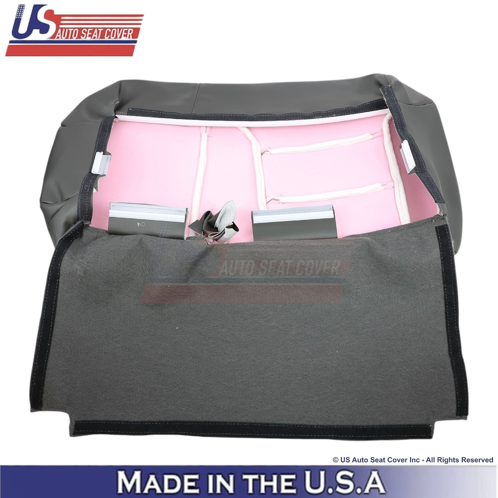 1999-2000 For Chevy Tahoe Genuine Leather Rear Driver Bottom Cover 2-Tone Gray