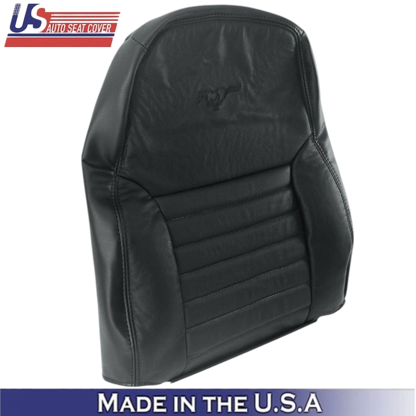 1999-2004 For Ford Mustang GT Leatherette Front Replacement Covers Dark Charcoal