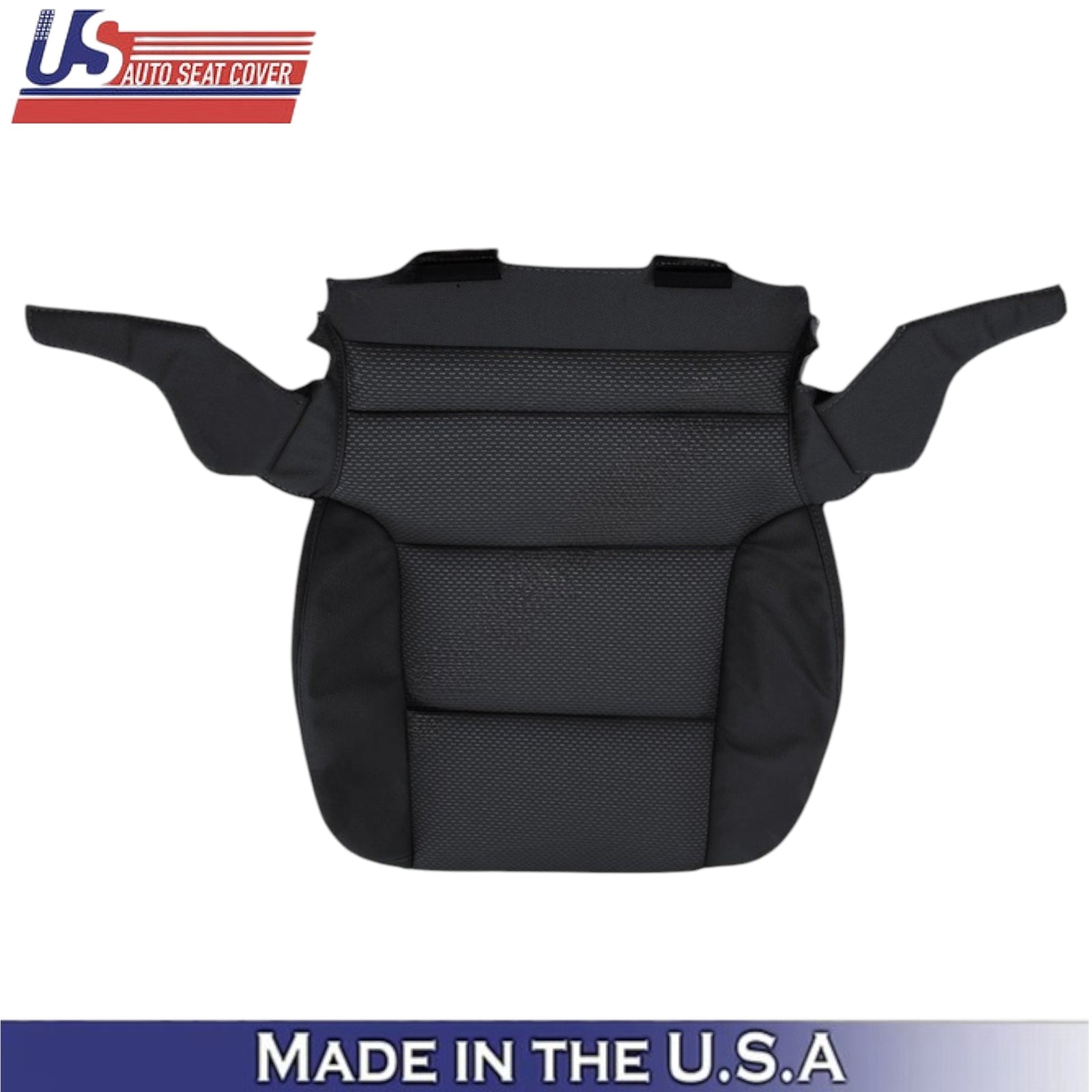 2014-2019 For Chevrolet Silverado Cloth Passenger Side Seat Covers Jet Black