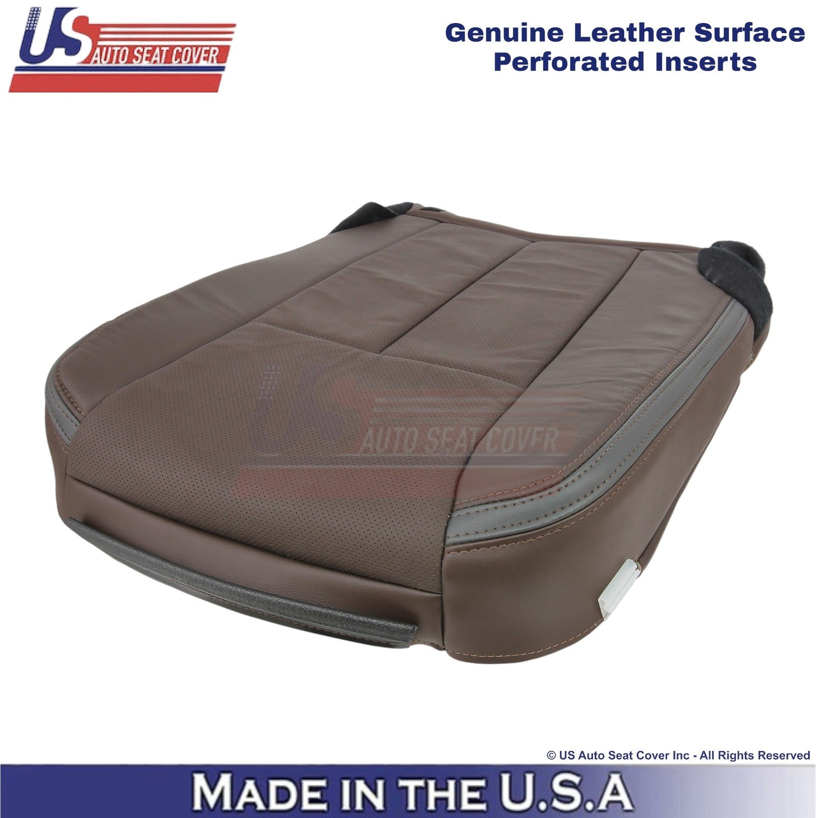 2015-2017 For Ford Expedition Platinum Genuine Leather Driver Bottom Cover Brown