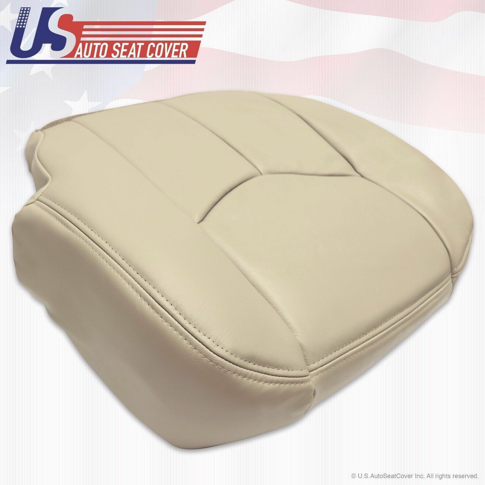 03 To 06 Tahoe Suburban Yukon Driver & passenger Bottom Leather Seat Covers Tan