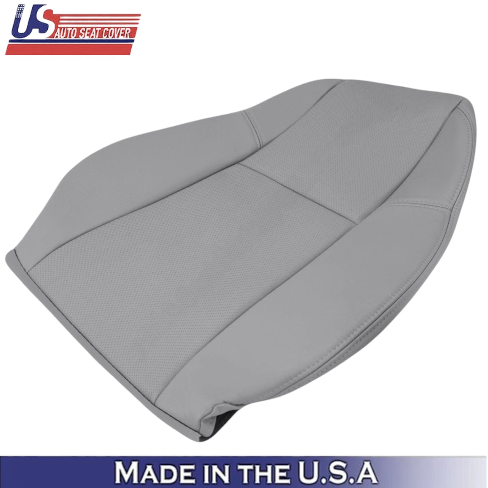 2012-2014 For Chevy Silverado Leatherette Front Seat Covers Light Titanium Gray