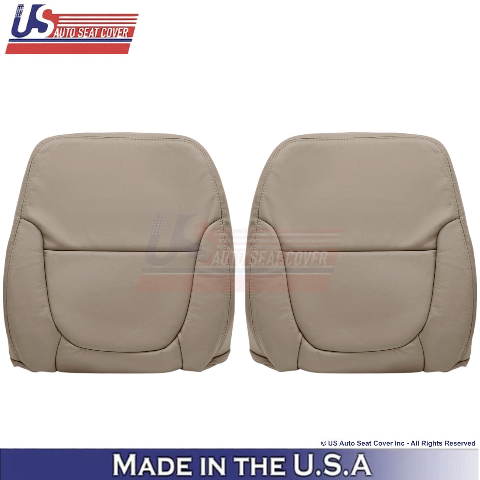 2001-2004 Fits Toyota Tundra Front Genuine Leather Replacement Seat Covers Oak