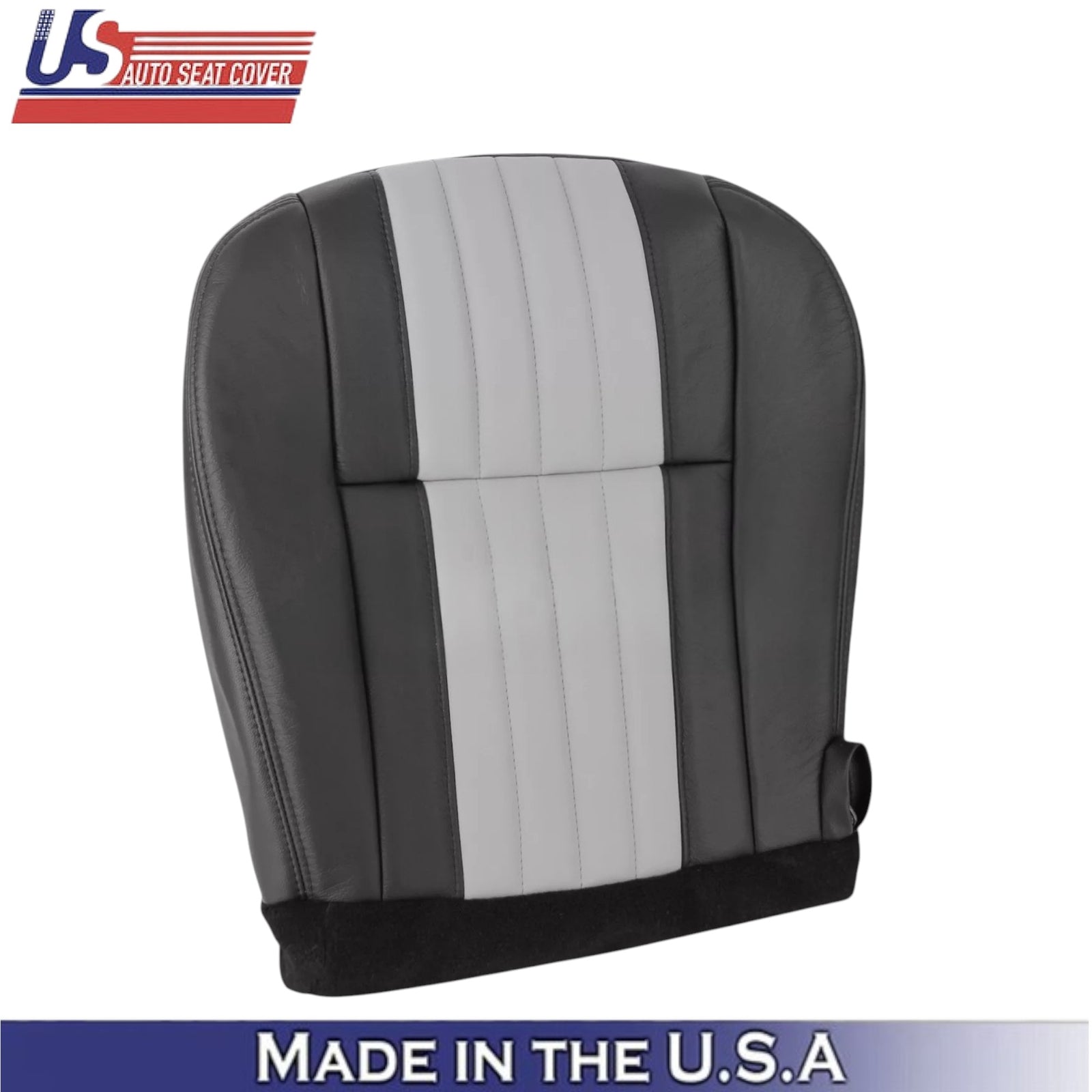 2003 For Ford F150 Harley Davidson Leatherette Front Bottom Covers Black/Gray
