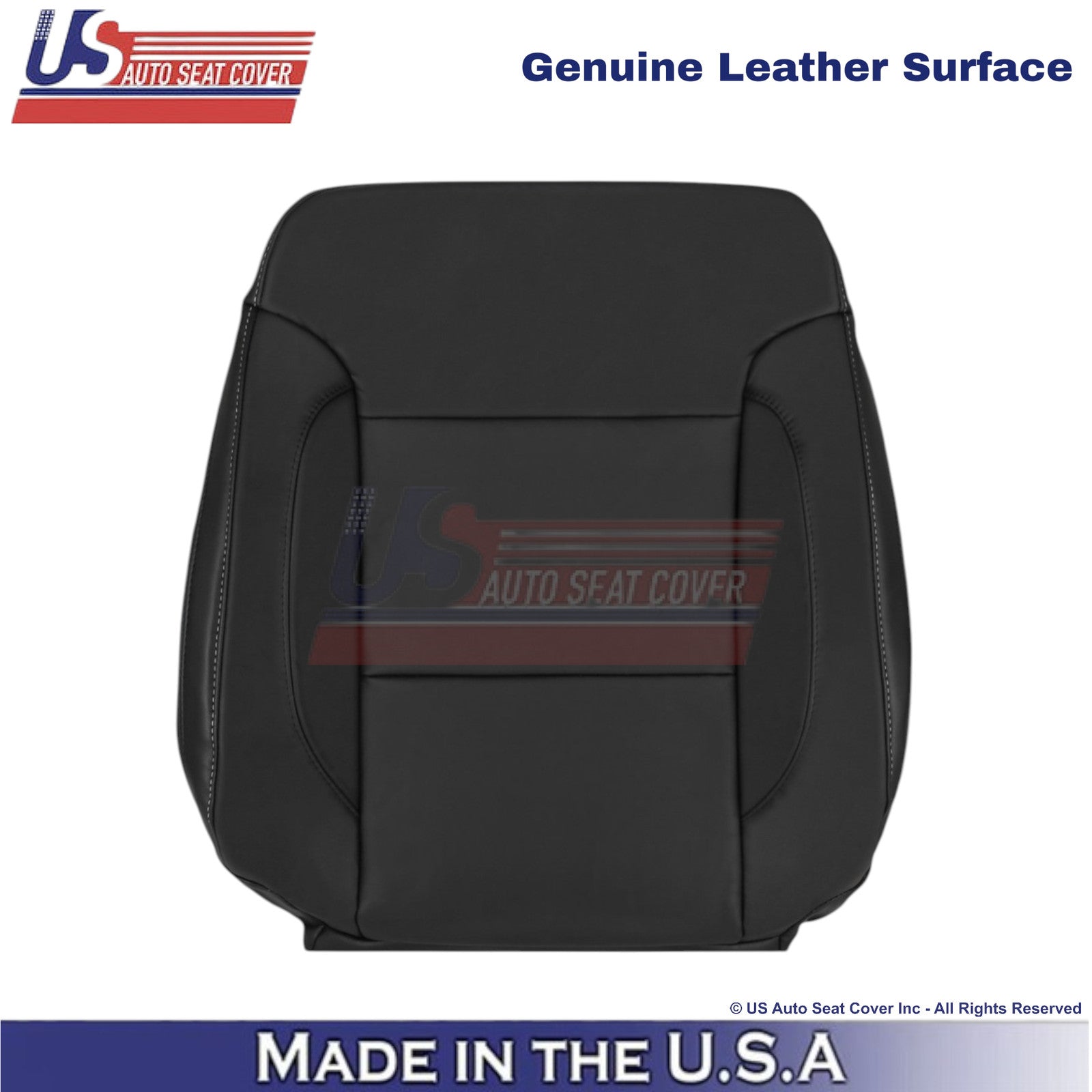 2015-2020 For Chevy Tahoe Genuine Leather Driver Top Replacement Cover Jet Black