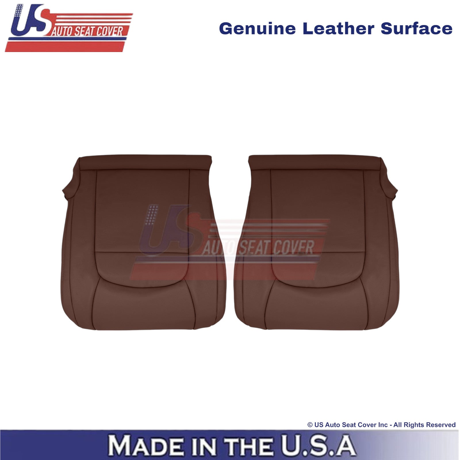 2008-2021 For Toyota Land Cruiser Leather Front Bottom Replacement Covers Brown